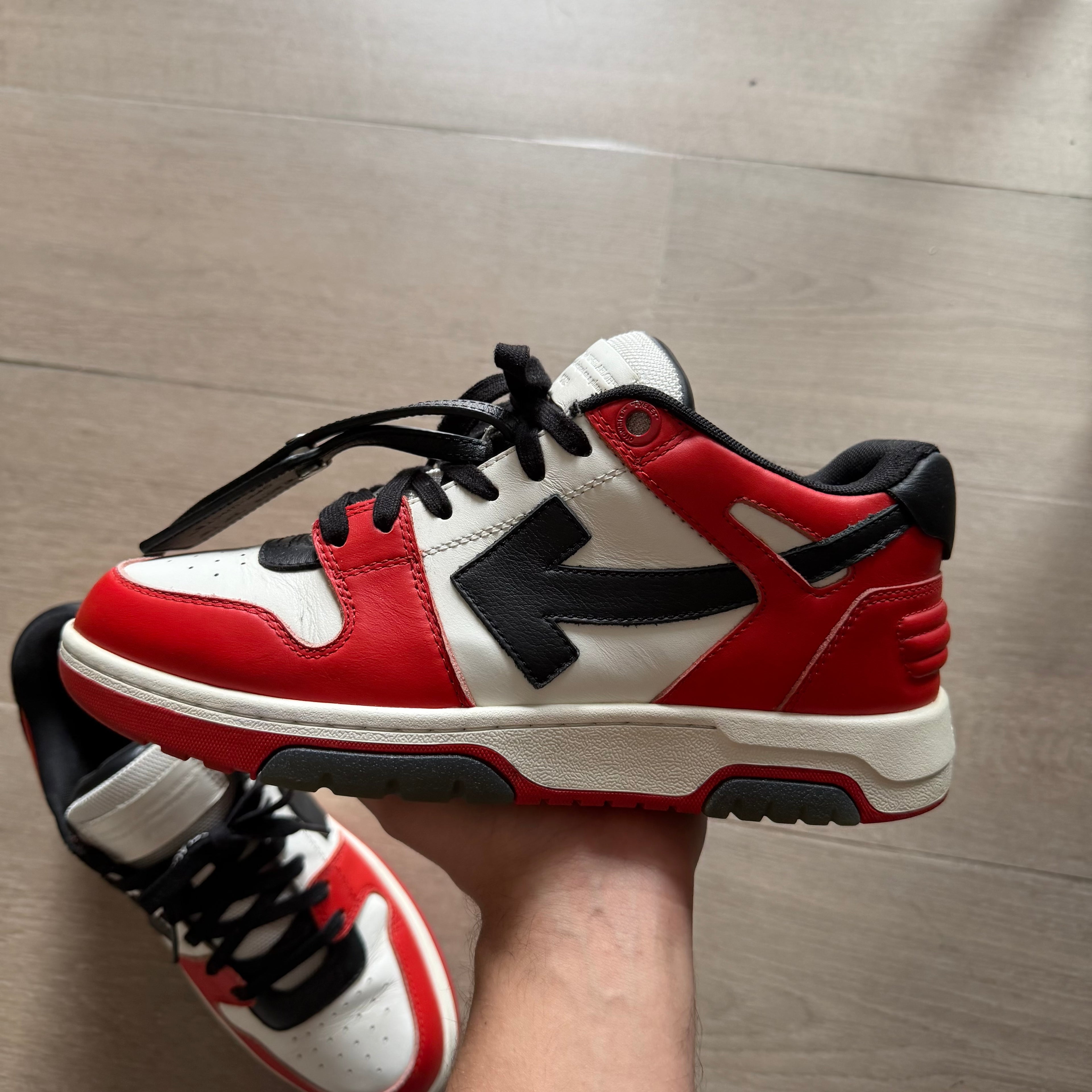 Off-White Out Of Office OOO Low Top Sneakers Red/Black