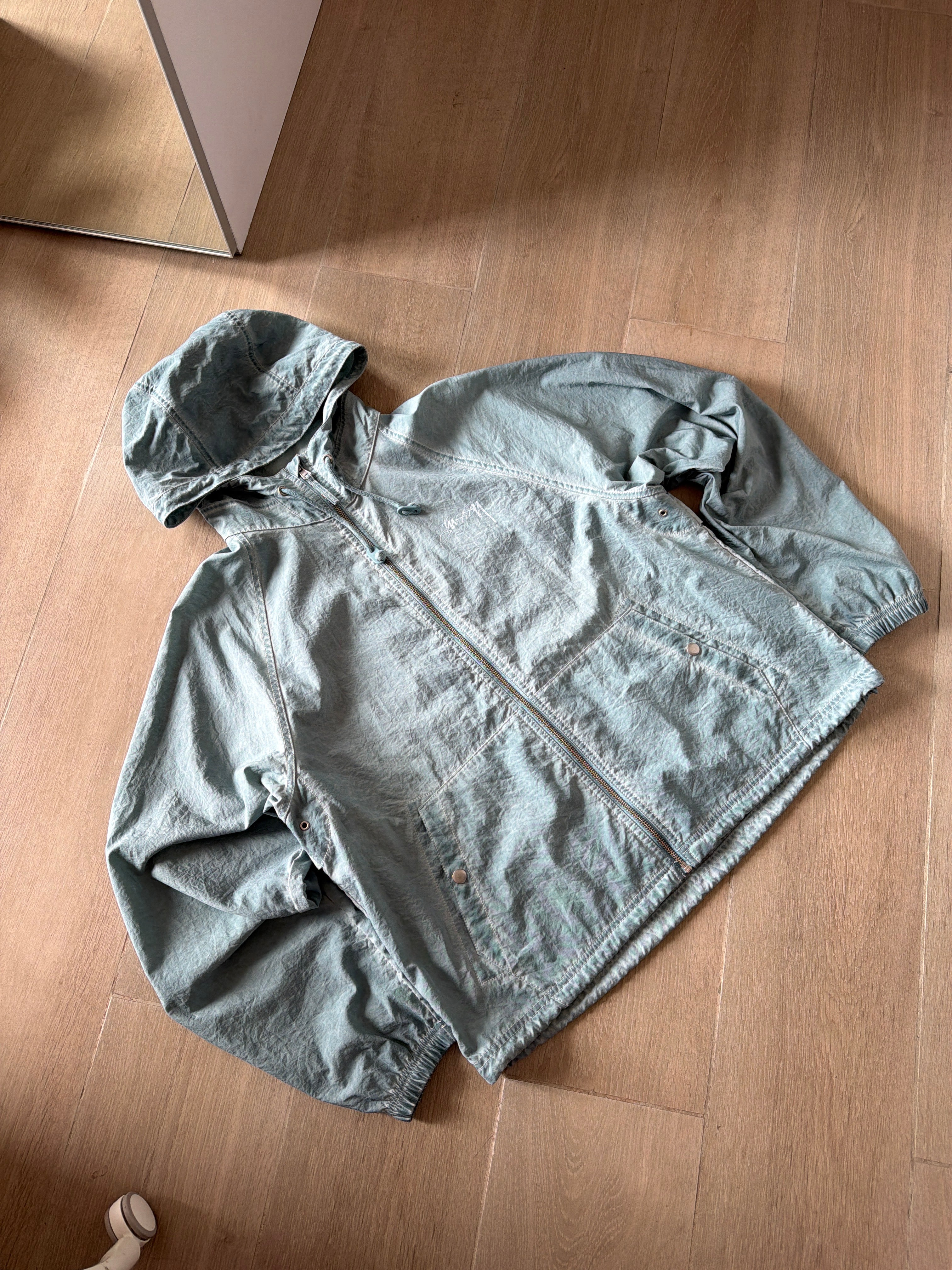 Stüssy Beach Garment Dyed Shell Jacket Blue