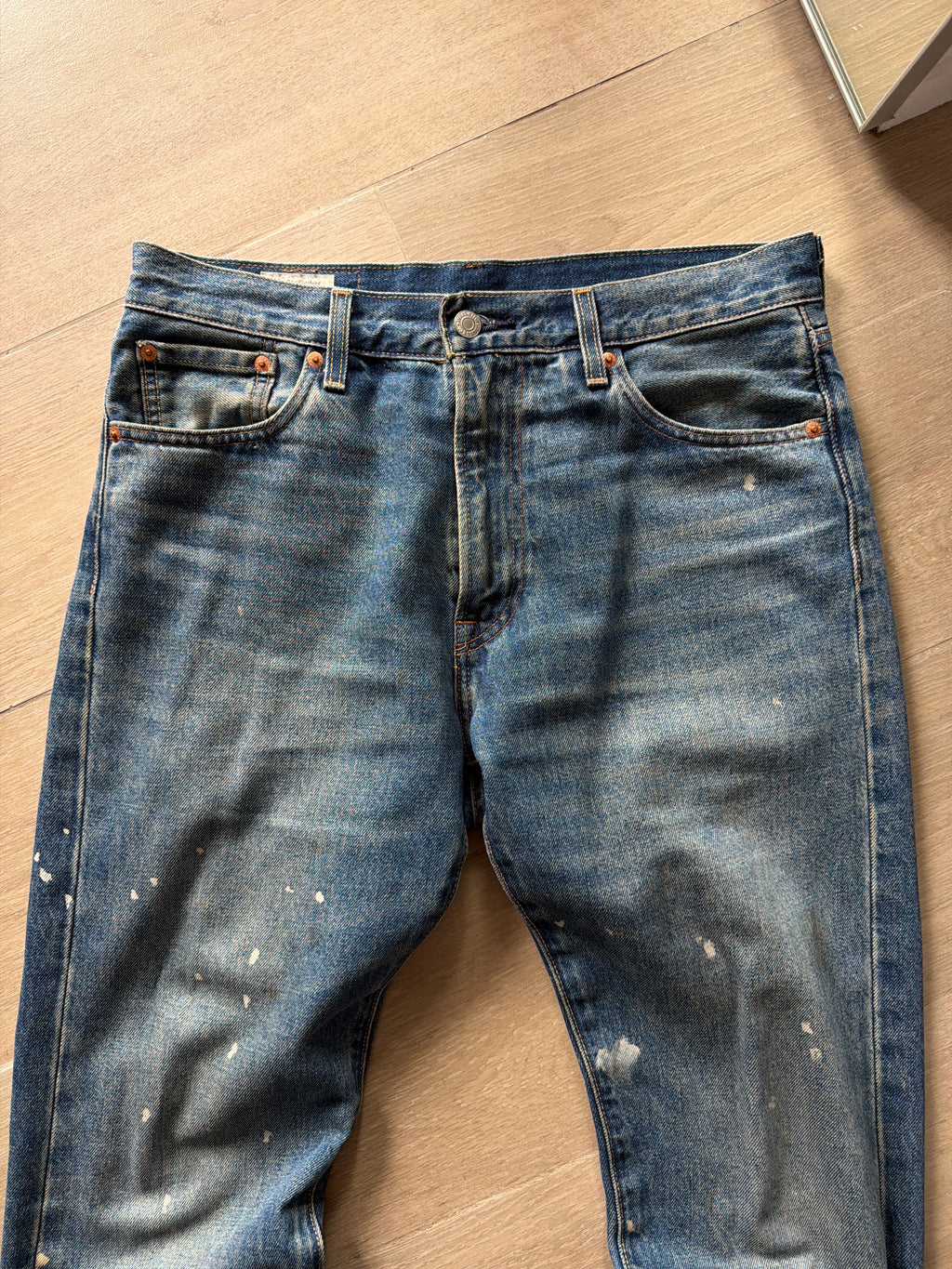 Levis Premium 1961 551 Z Straight Fit Jeans Paint Splatter (30w)