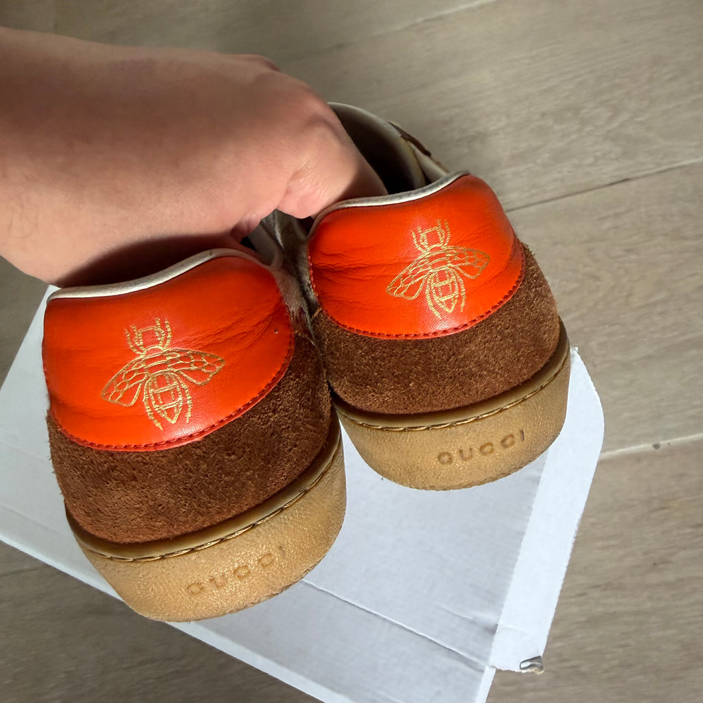 Gucci G74 Web Low Sneakers Brick Red/Beige (10.5US)