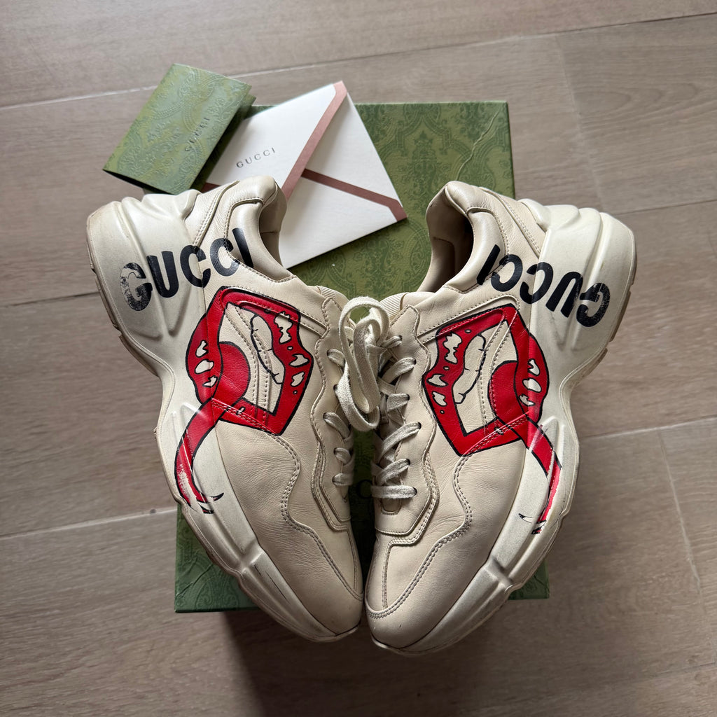 Gucci Rhyton Mouth-Print Sneakers (8.5US)
