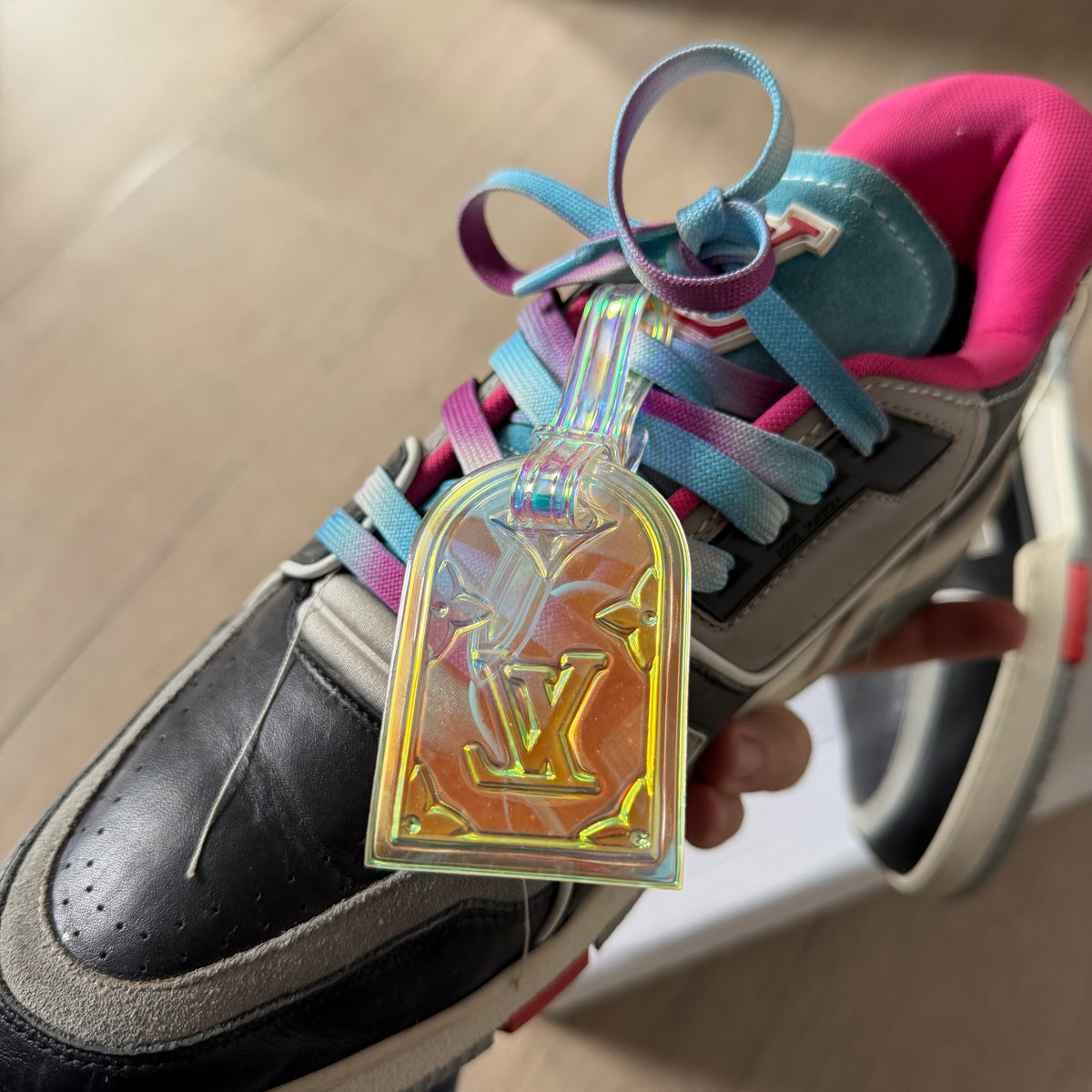 SS21 Louis Vuitton Upcycled Trainers Pink Multi *Virgil Abloh* (8.5LV)