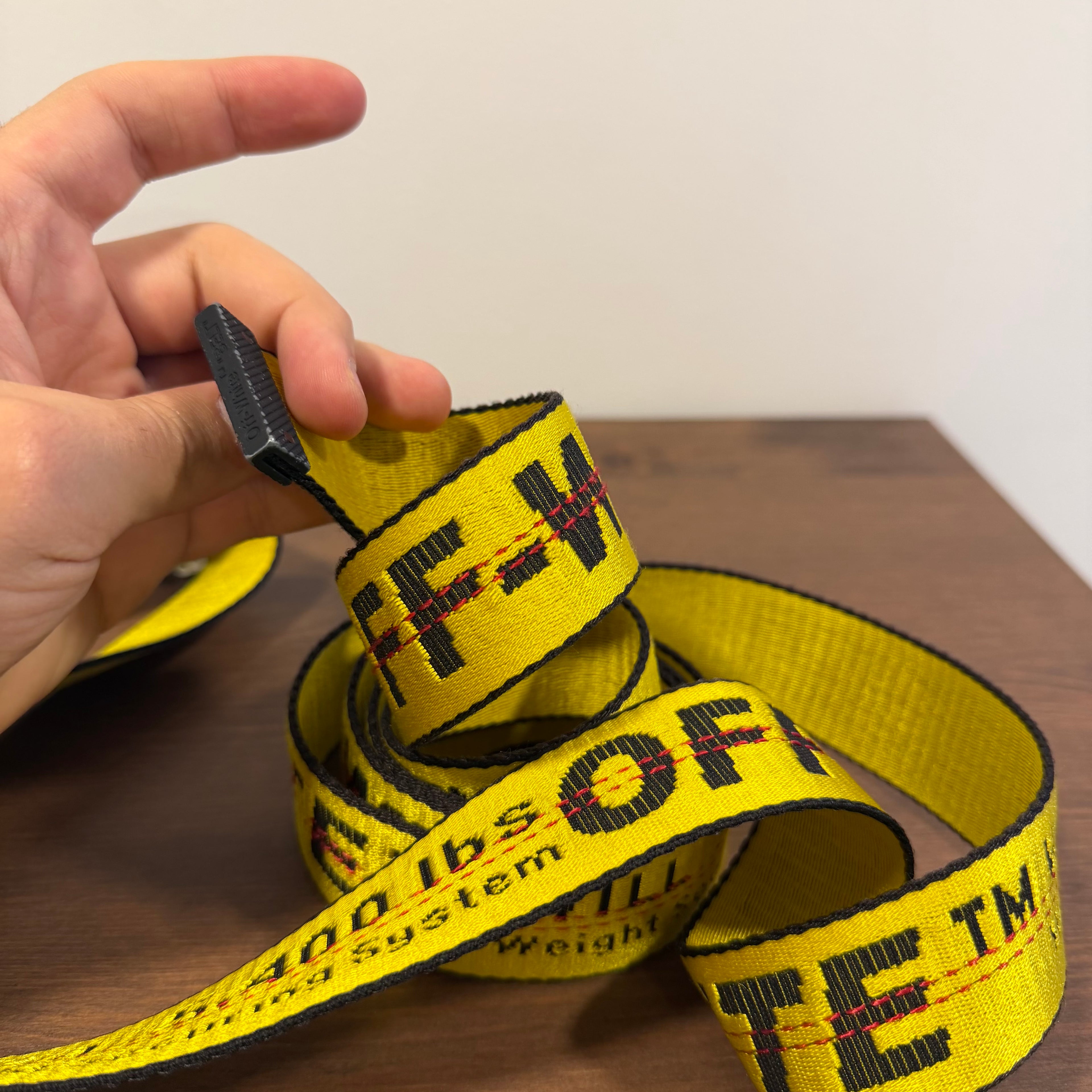 Off-White Industrial Belt Yellow