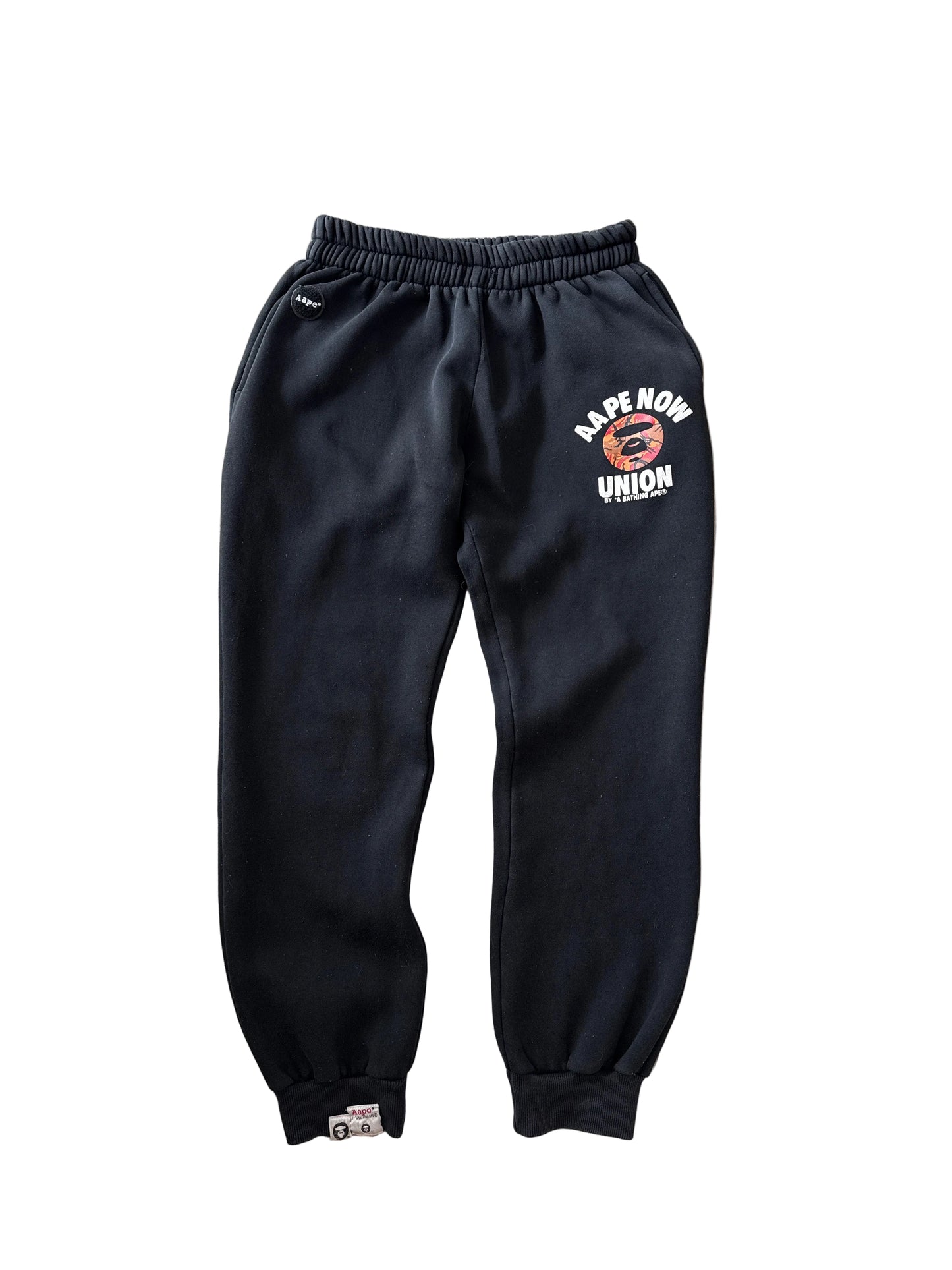AAPE By Bape Big Logo Sweatpants Black