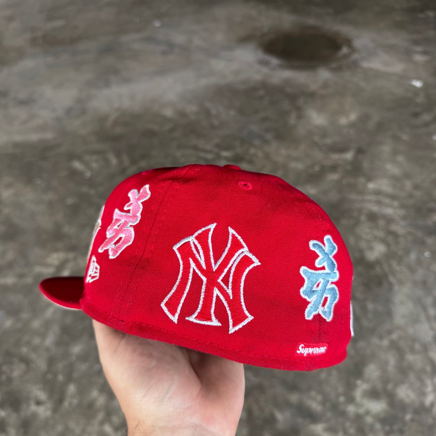 Supreme New York Yankees Kanji New Era Fitted Hat 7 3/8 Red