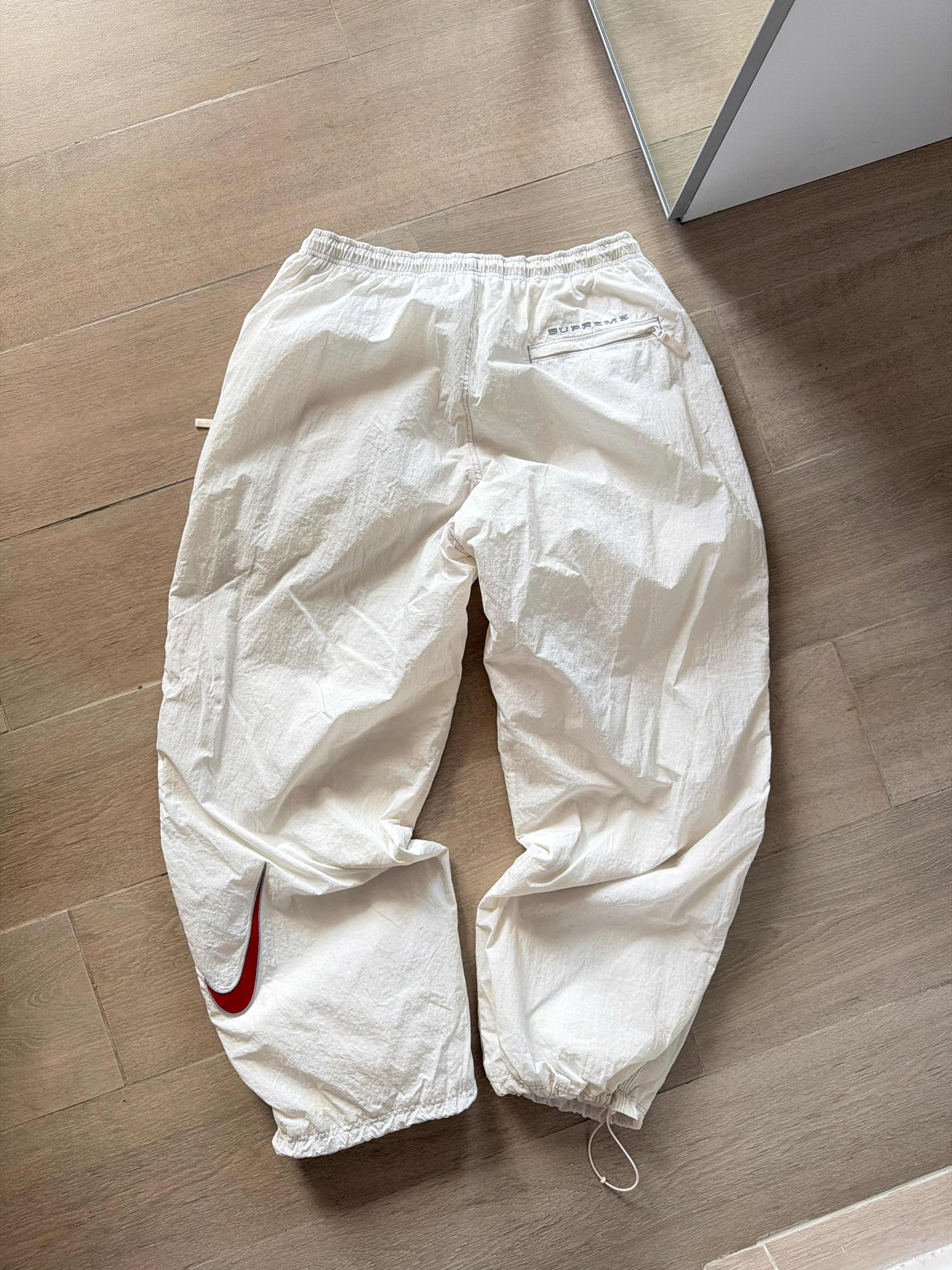 SS24 Supreme x Nike Ripstop Track Pants White