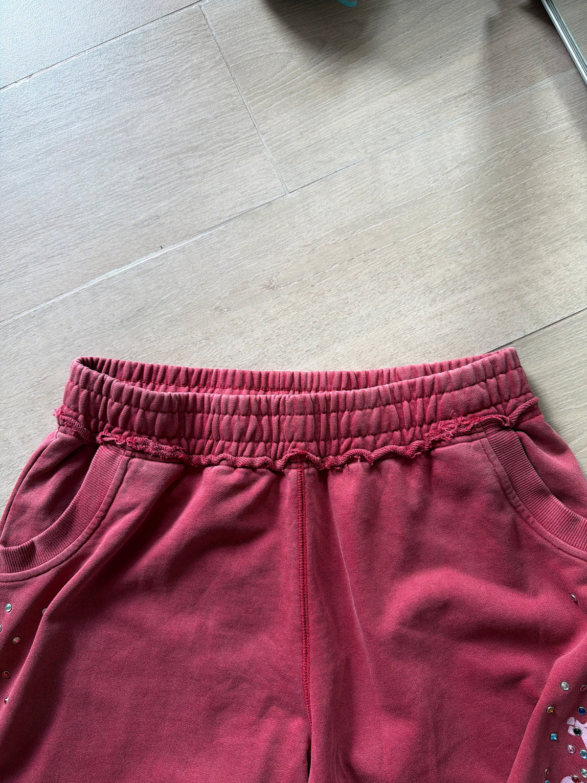 Jaded London Hardcore Jewel Monster Sweatpants Burgundy (S)