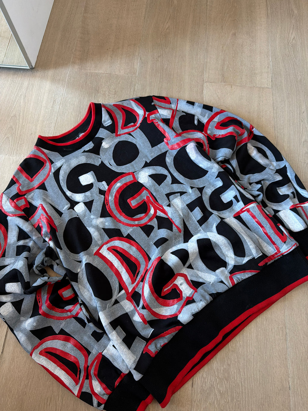 Dolce&Gabanna Black Multicolor Graffiti Print Sweatshirt
