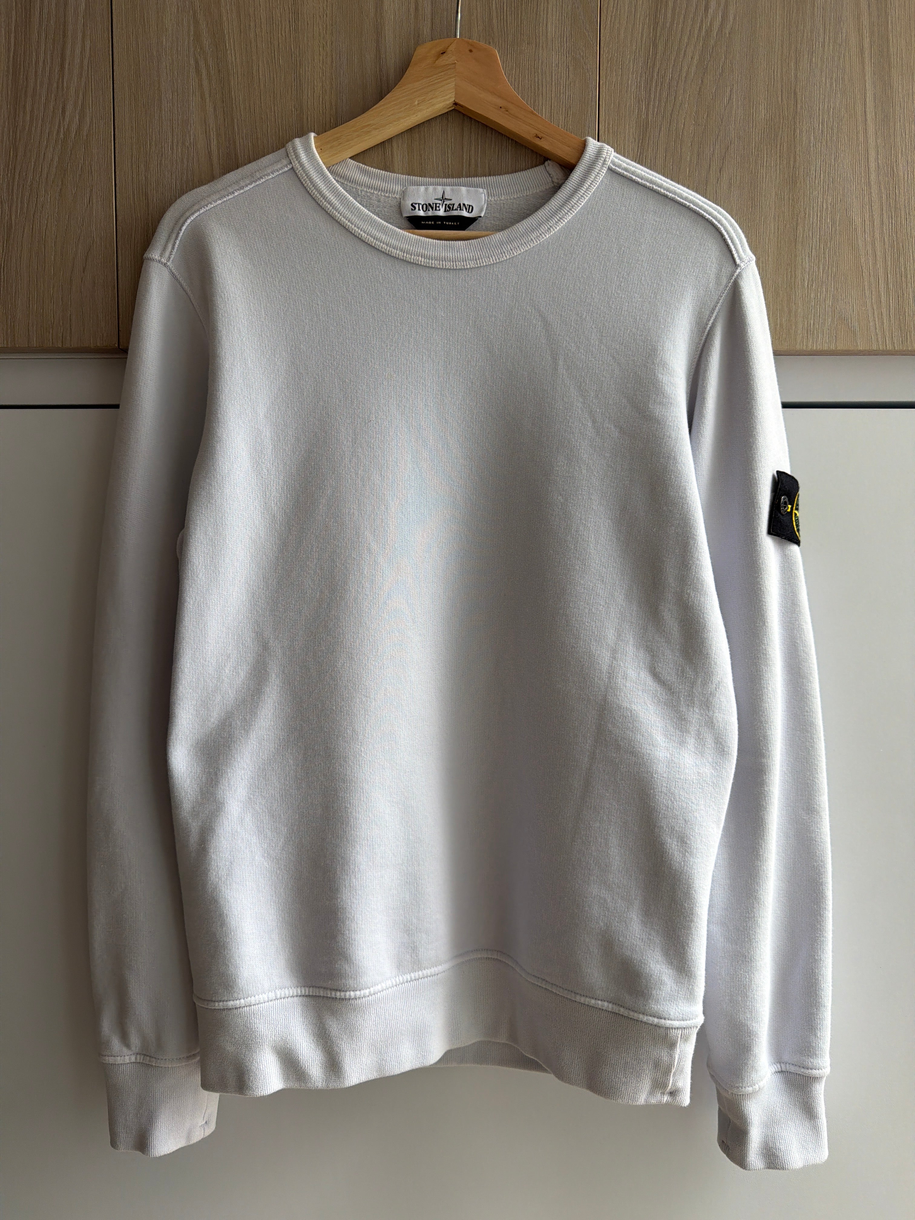 Stone Island Logo Patch Crewneck Lavanda