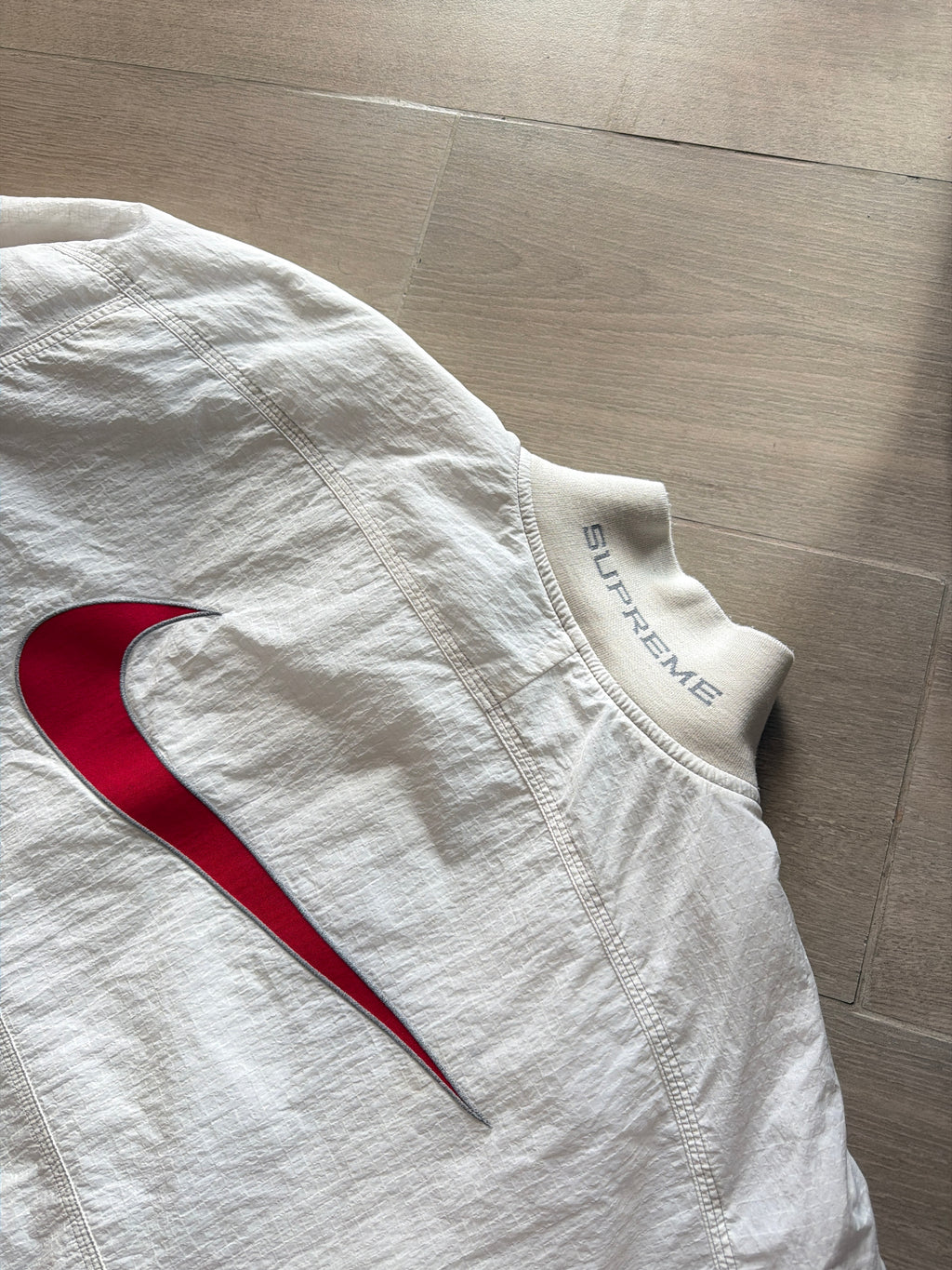 SS24 Supreme x Nike Ripstop Pullover White