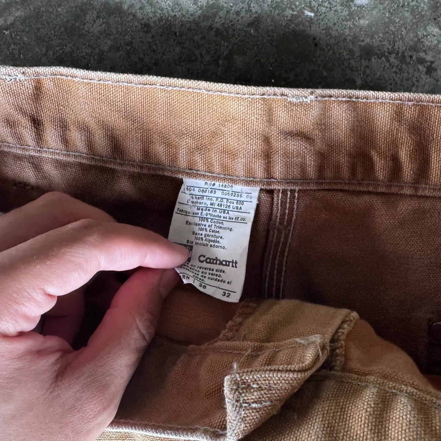 Vintage Carhartt Double Knee Tan 36w