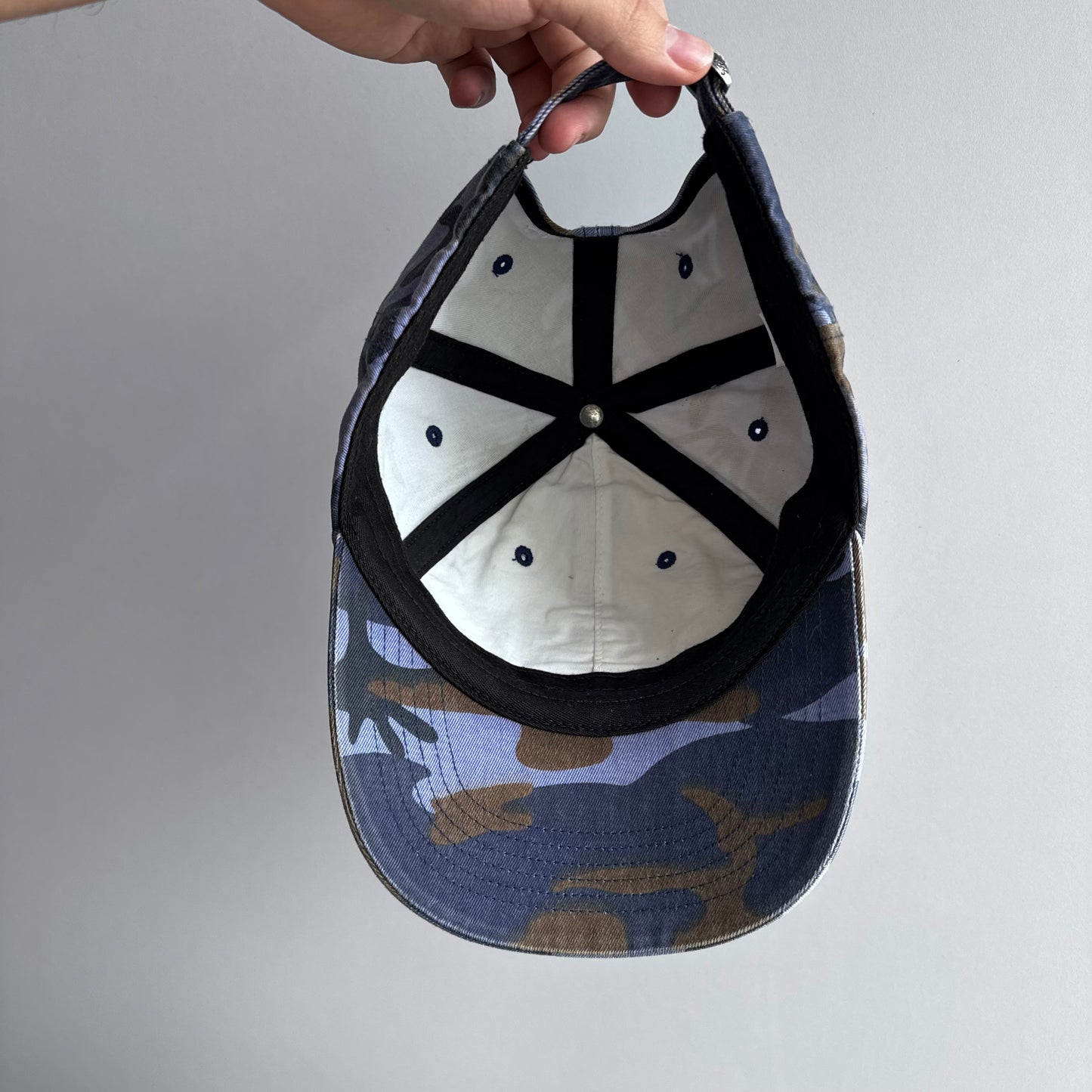 Supreme Pigment Coated S Logo 6-Panel Blue Camo