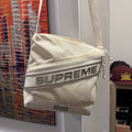 Supreme Logo Messenger Bag White