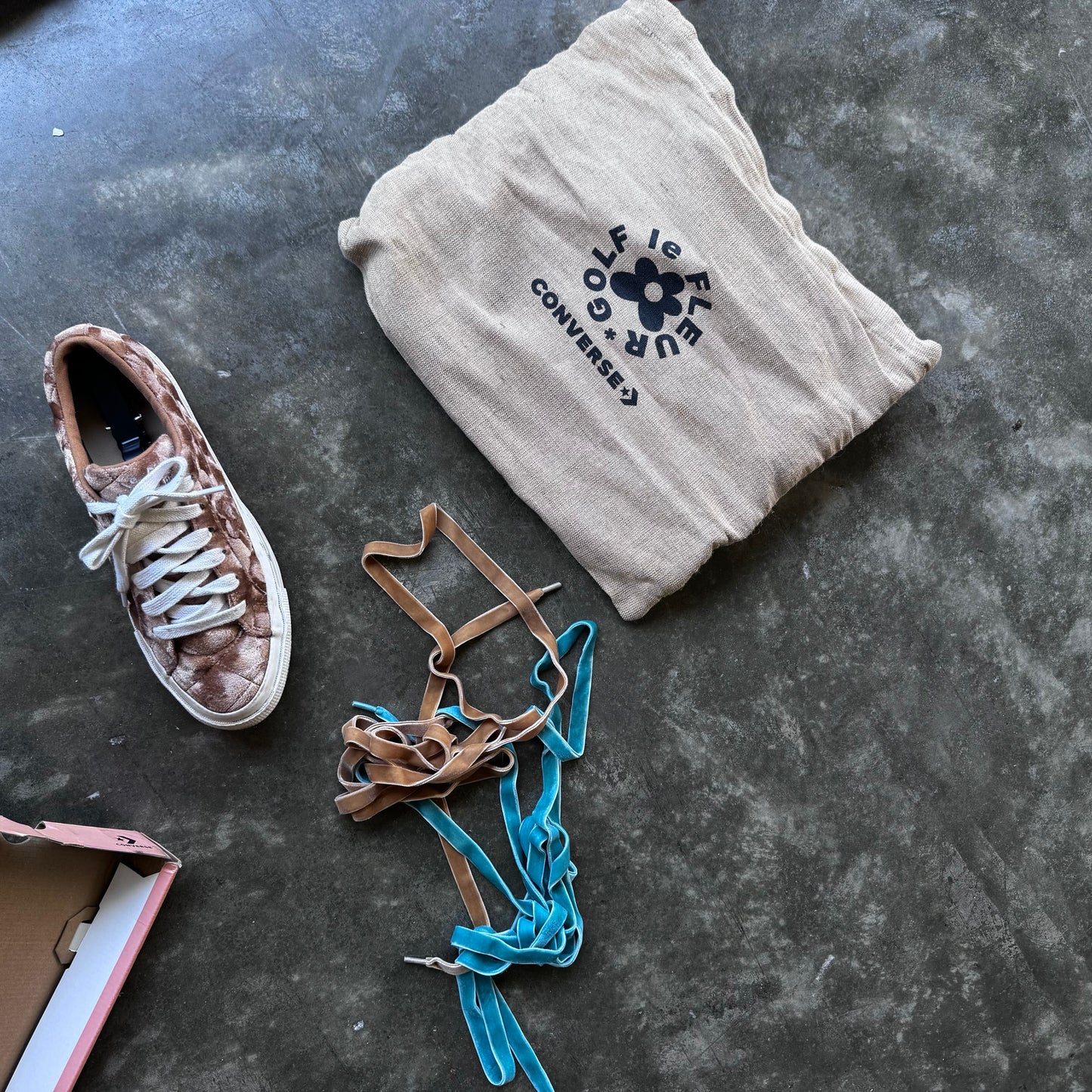 Converse One Star x Golf Le Fleur Quilted Velvet Brown 2019