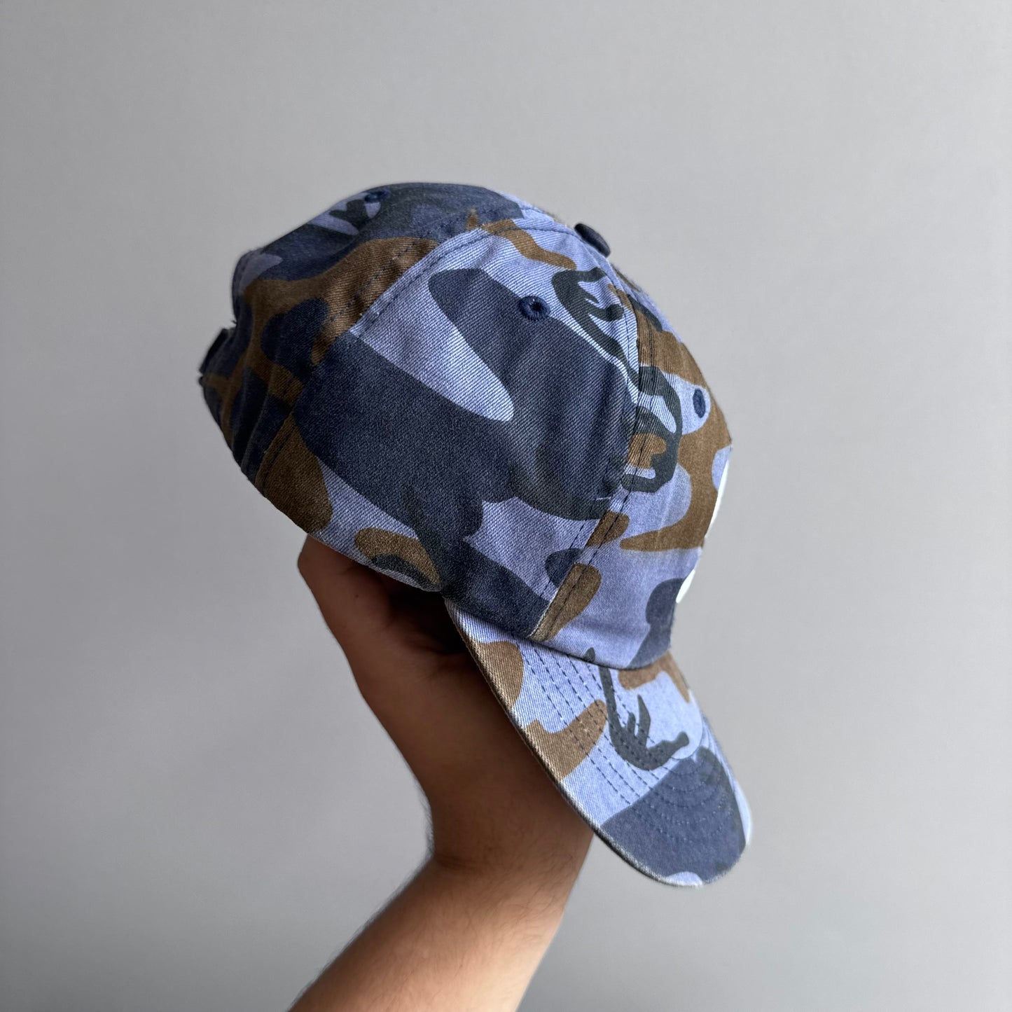 Supreme Pigment Coated S Logo 6-Panel Blue Camo
