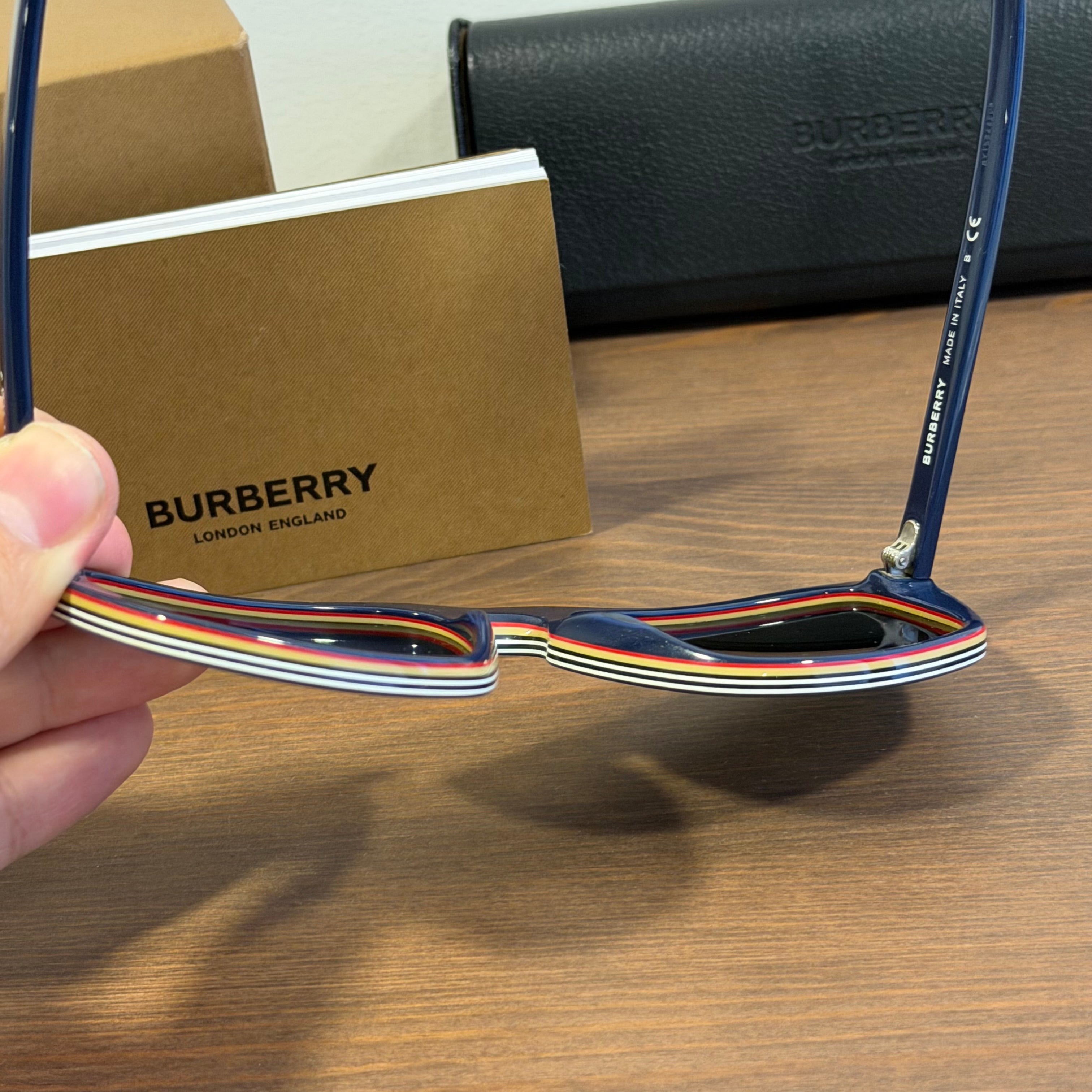 Burberry Sunglasses Check Multilayer Black Grey