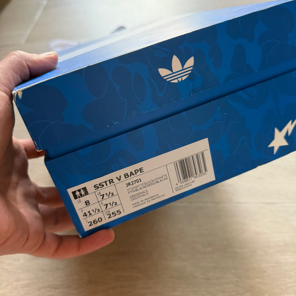Adidas x Bape Superstar Vintage White/Black (8US)