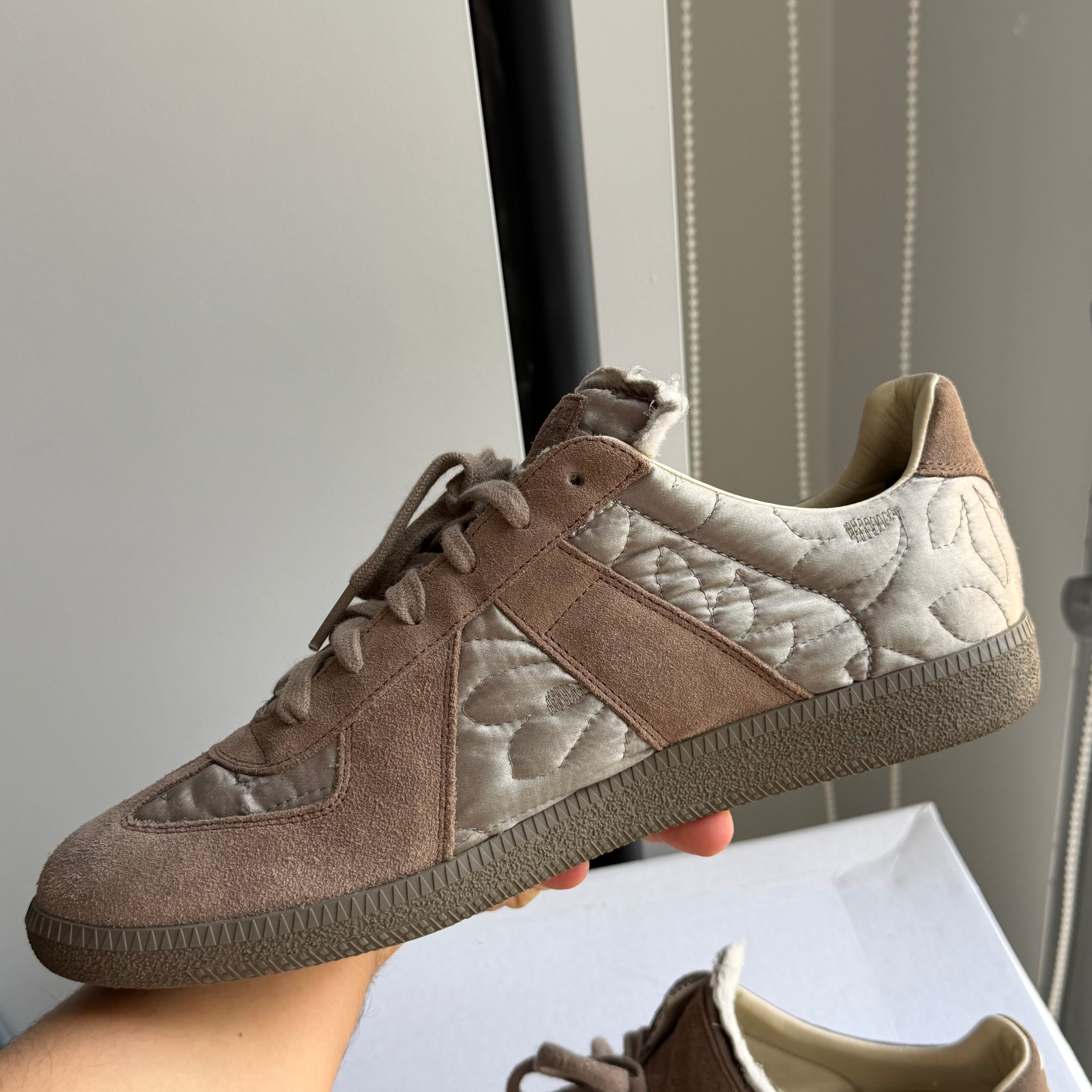 Maison Margiela Embroidered Replica GAT Sneakers Taupe