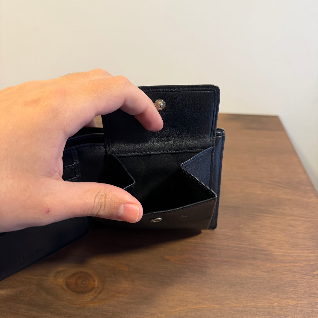 Loewe Monogram Bi Fold Wallet Black