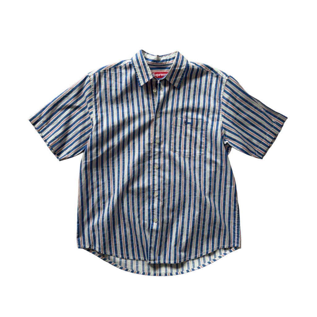 Supreme Loose Fit Multi Stripe Shirt Blue (S)