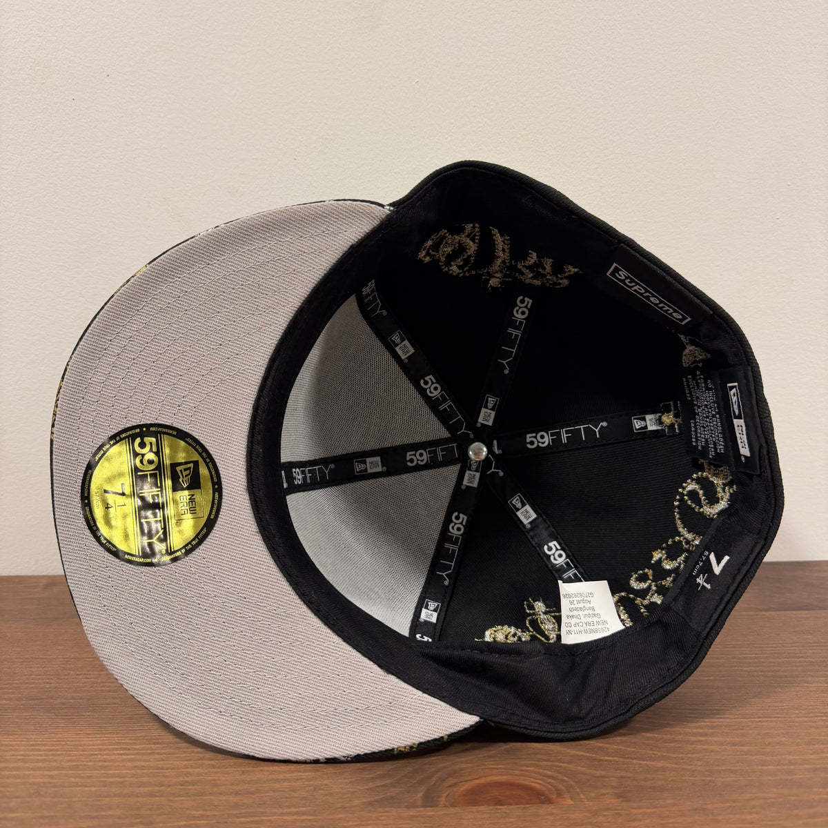 Supreme New Era Crown 59Fifty Fitted Hat Black (7 1/4)
