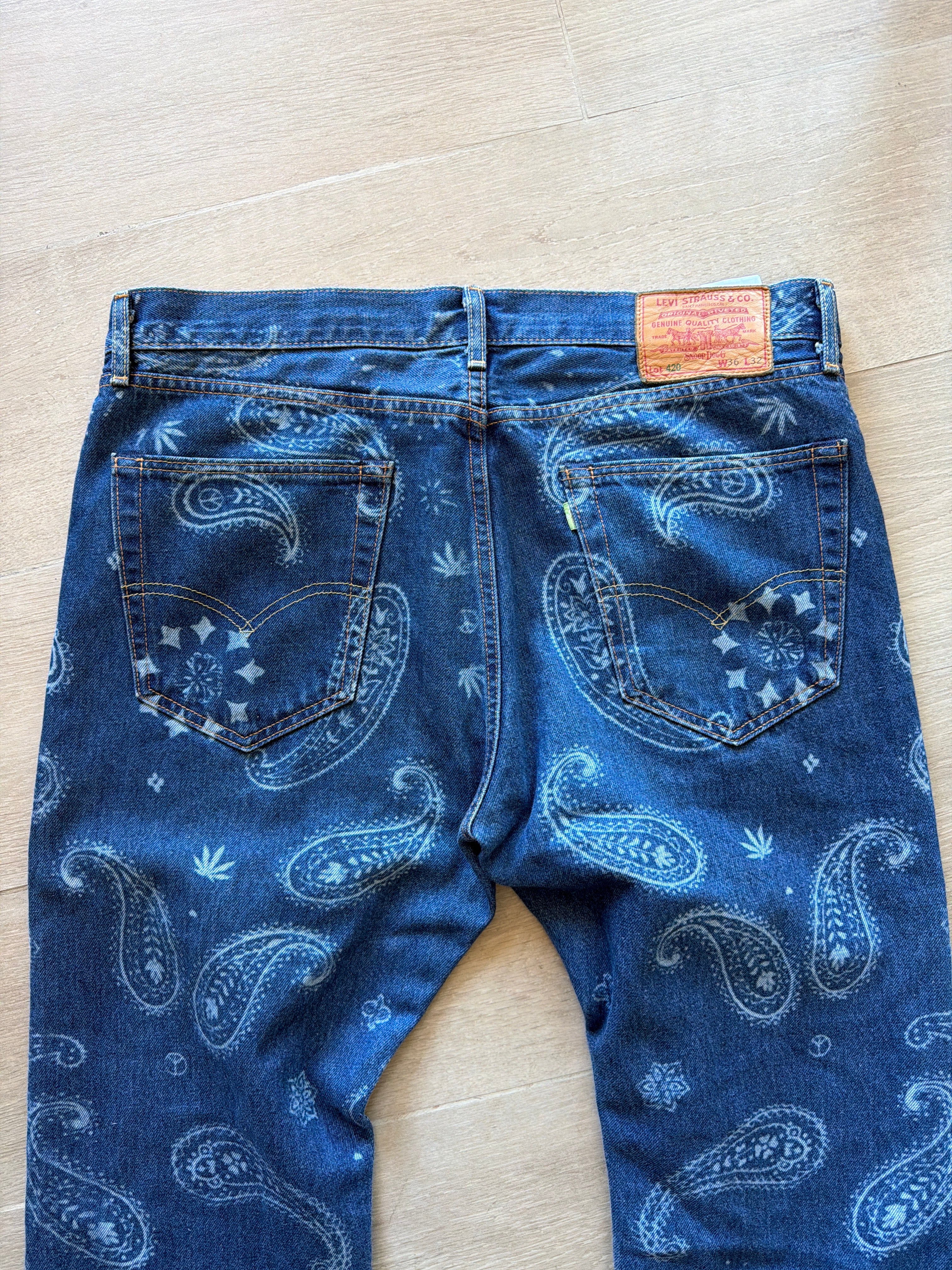 Levis x Snoop Dogg Lot 420 Paisley Bandana Jeans