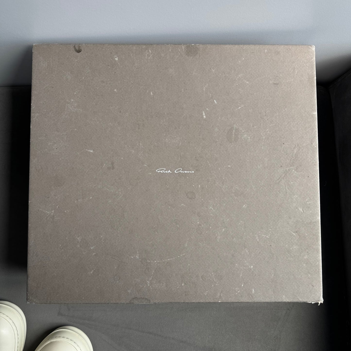 Rick Owens High Black Leather Milk Sneaker