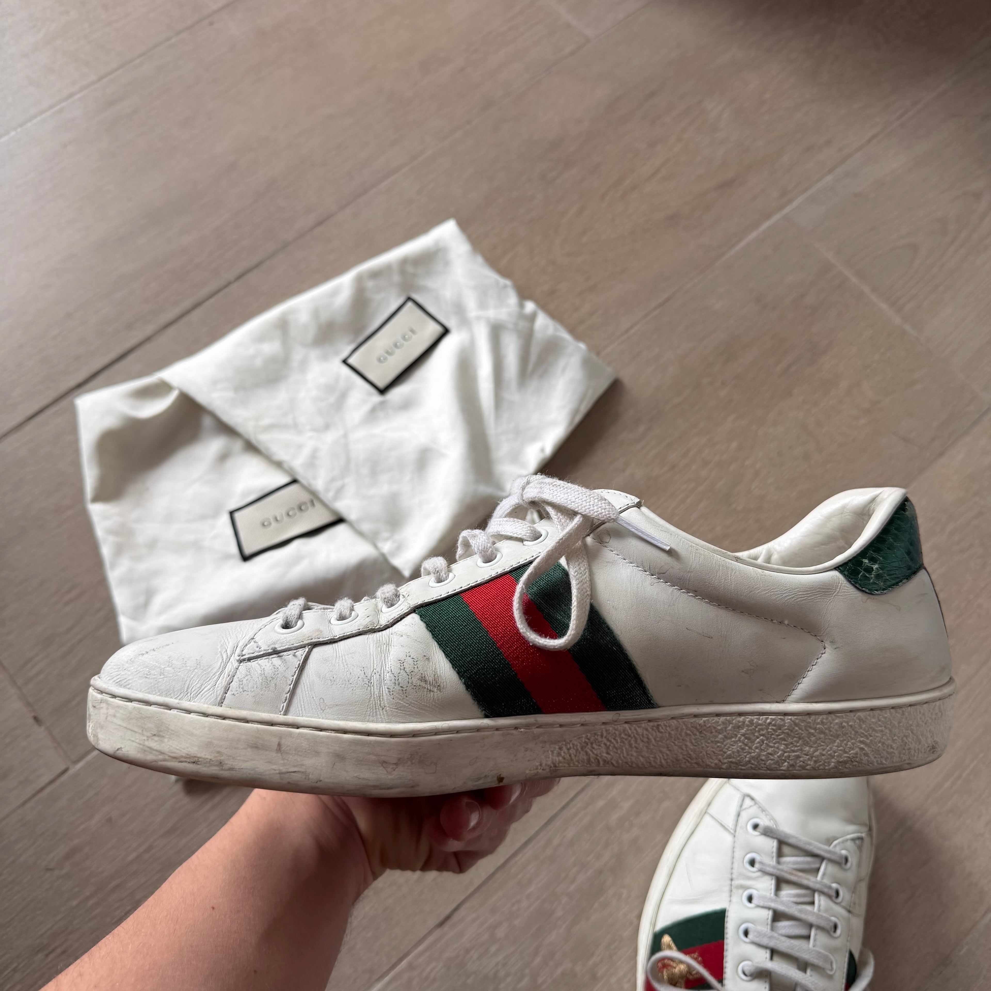 Gucci Ace Bee Sneakers White