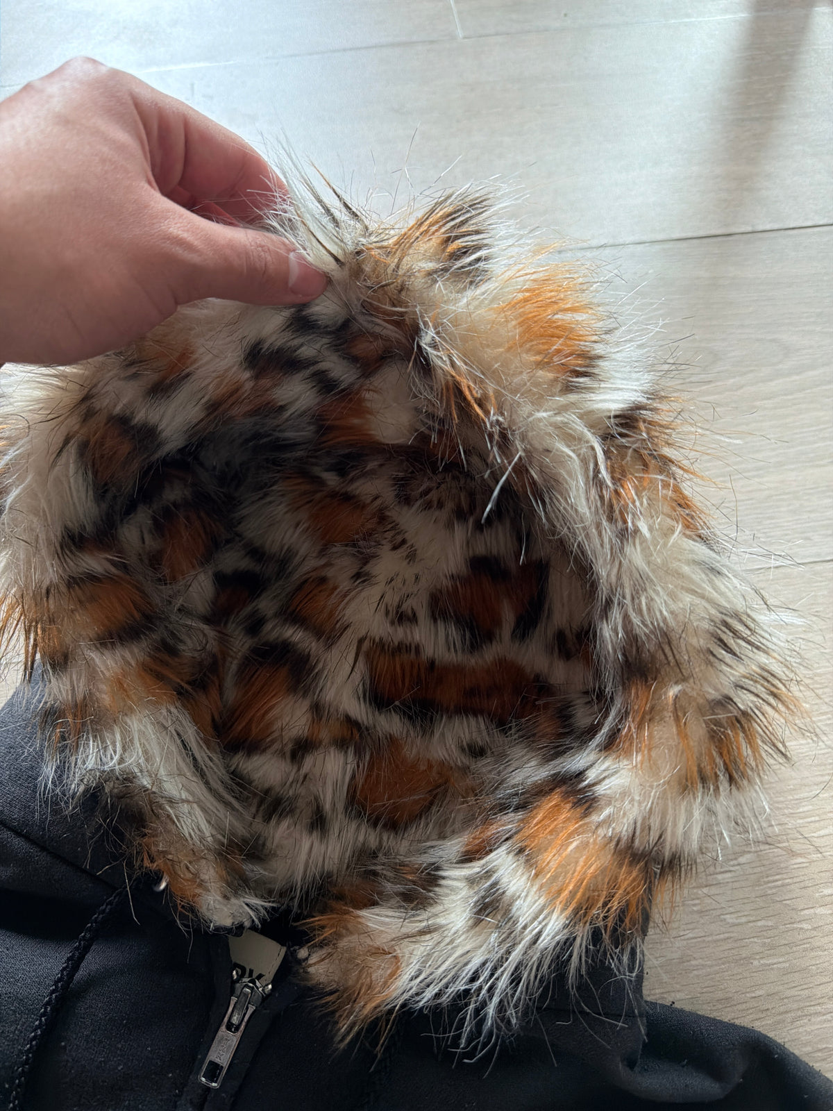 Gallery Dept. ATK “Art That Kills” Faux Fur Lined Zip Up Hoodie (S/M)