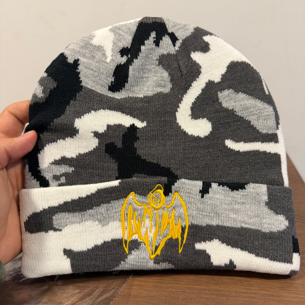 Warren Lotas Bat Logo Camo Beanie