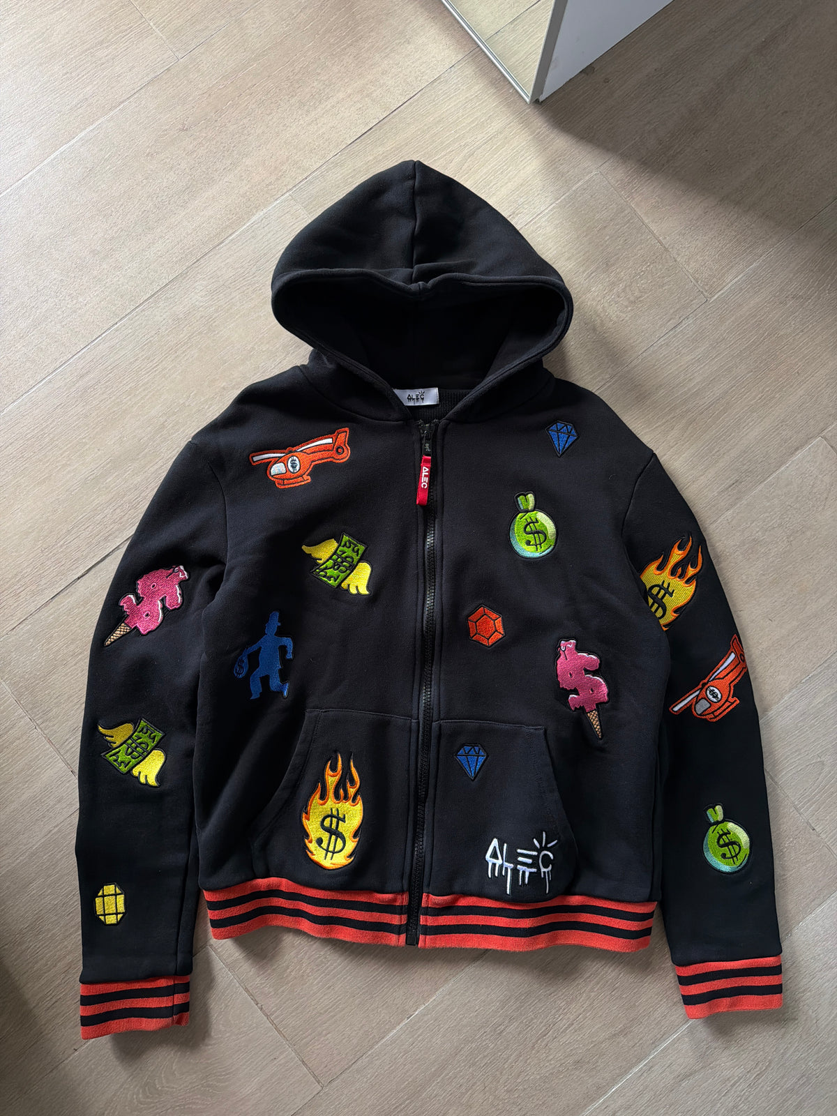 SS21 Alec Monopoly Patched Up Hoodie (L)
