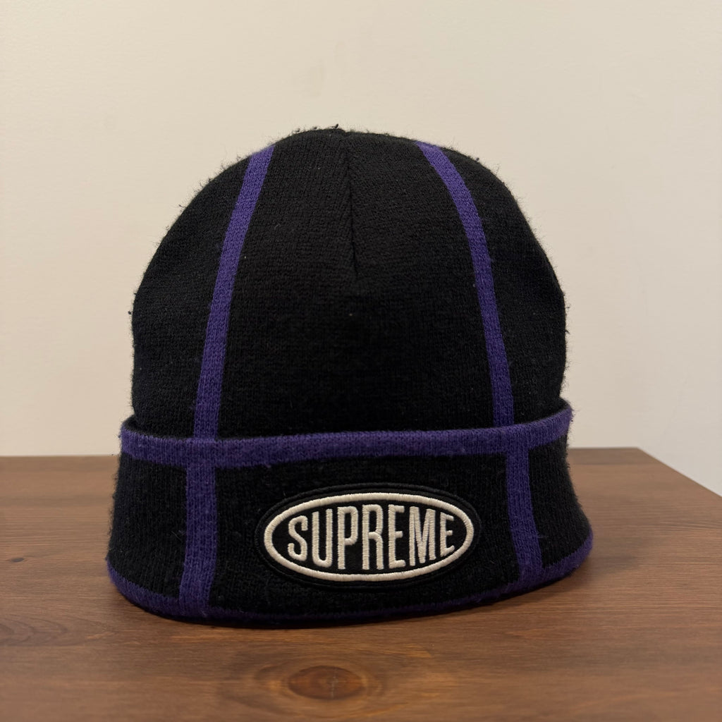 Supreme Grid Beanie Black