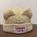 Charles Jeffrey Loverboy Beige Wool Beanie Chunky Ears
