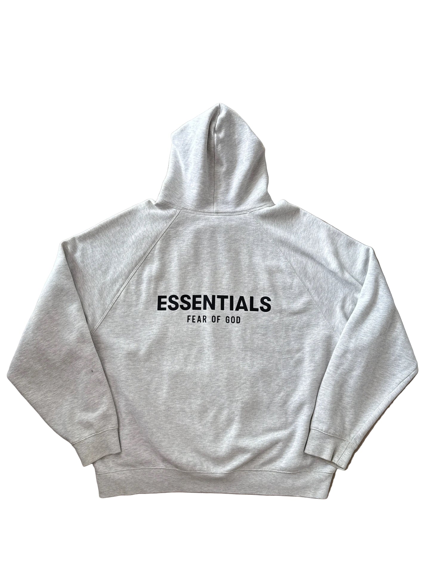 Essentials Fear Of God Oatmeal Logo Hoodie