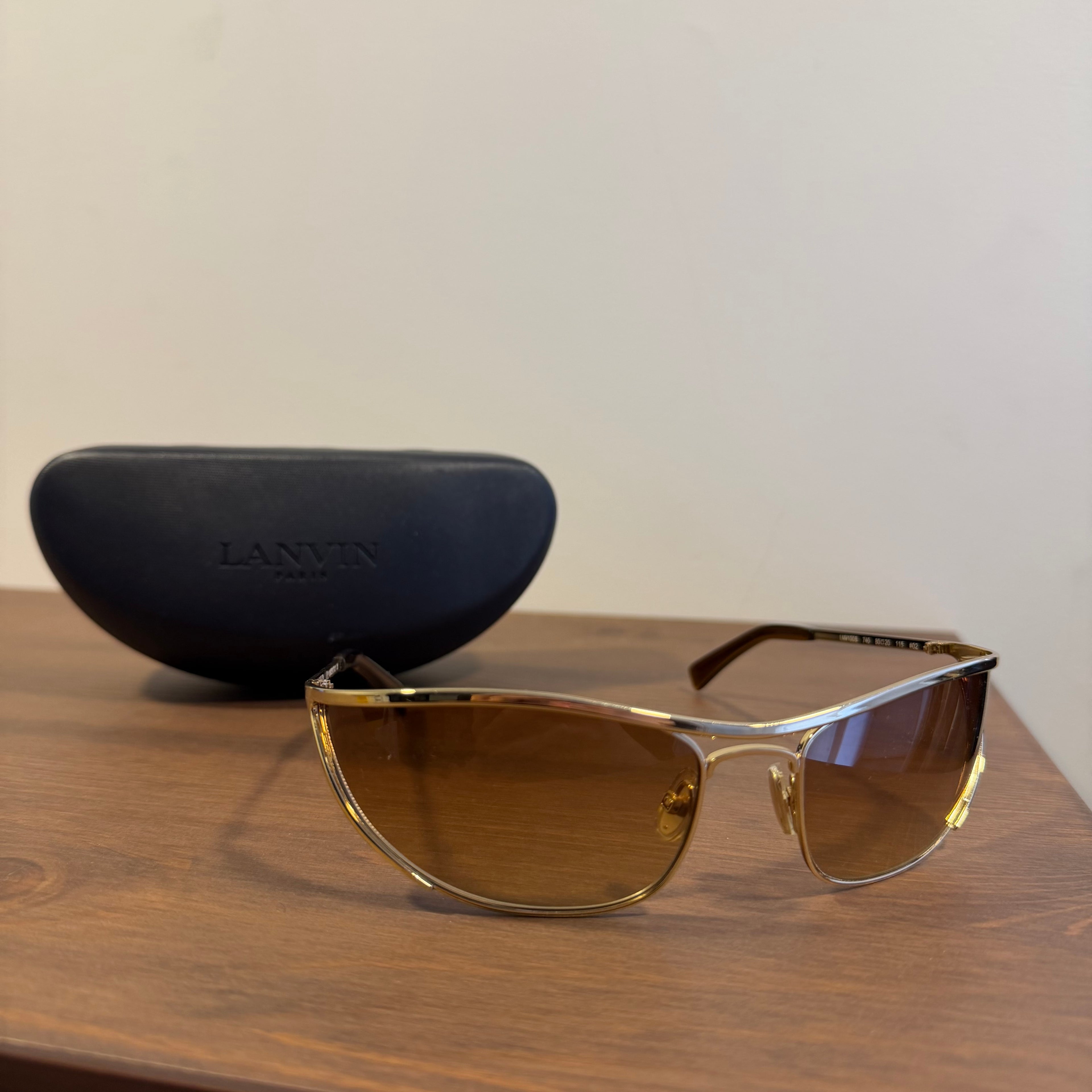 LANVIN Frame Shield Sunglasses “Gold”