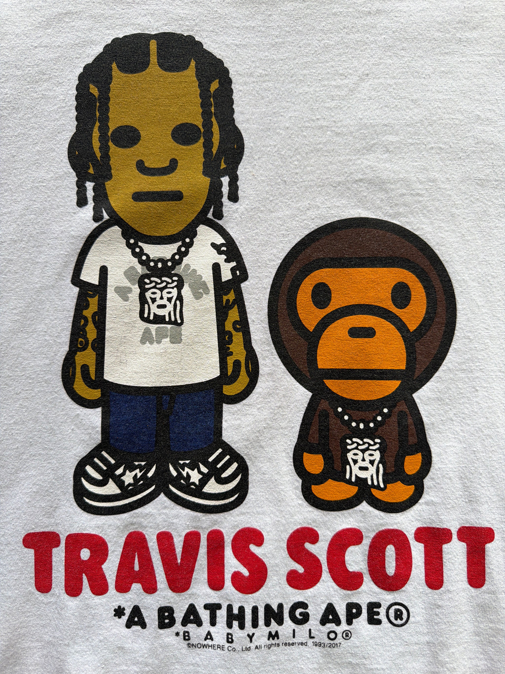 A Bathing Ape Complexcon Exclusive Travis Scott Baby Milo Tee White