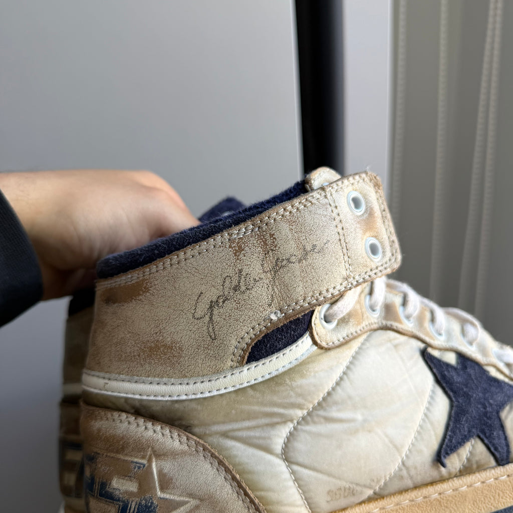 Golden Goose Sky-Star Sneakers White/Dark Blue