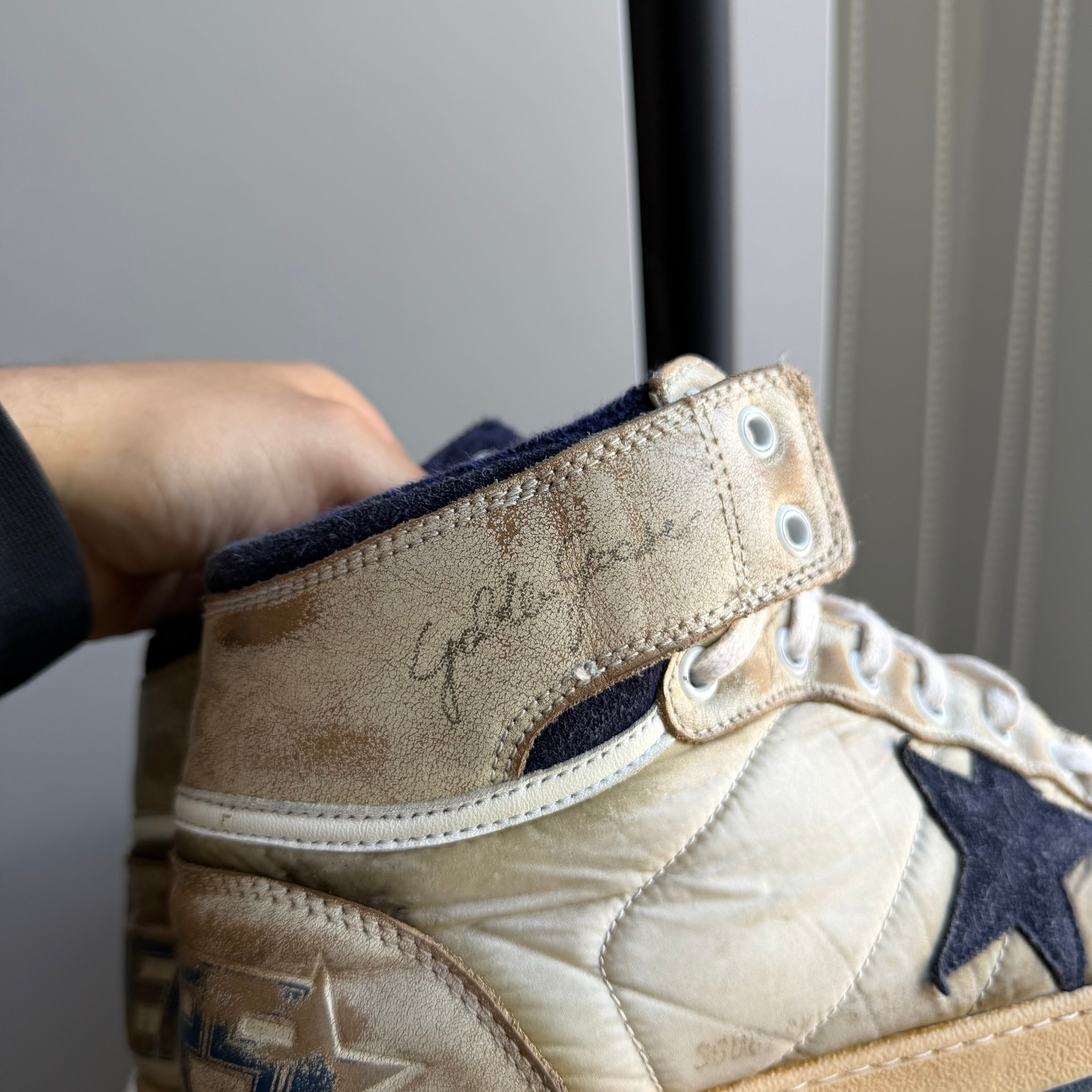 Golden Goose Sky-Star Sneakers White/Dark Blue