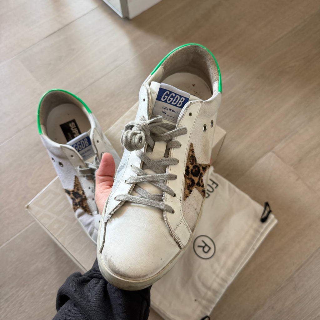 Golden Goose Superstar Canvas Animal Print Sneakers