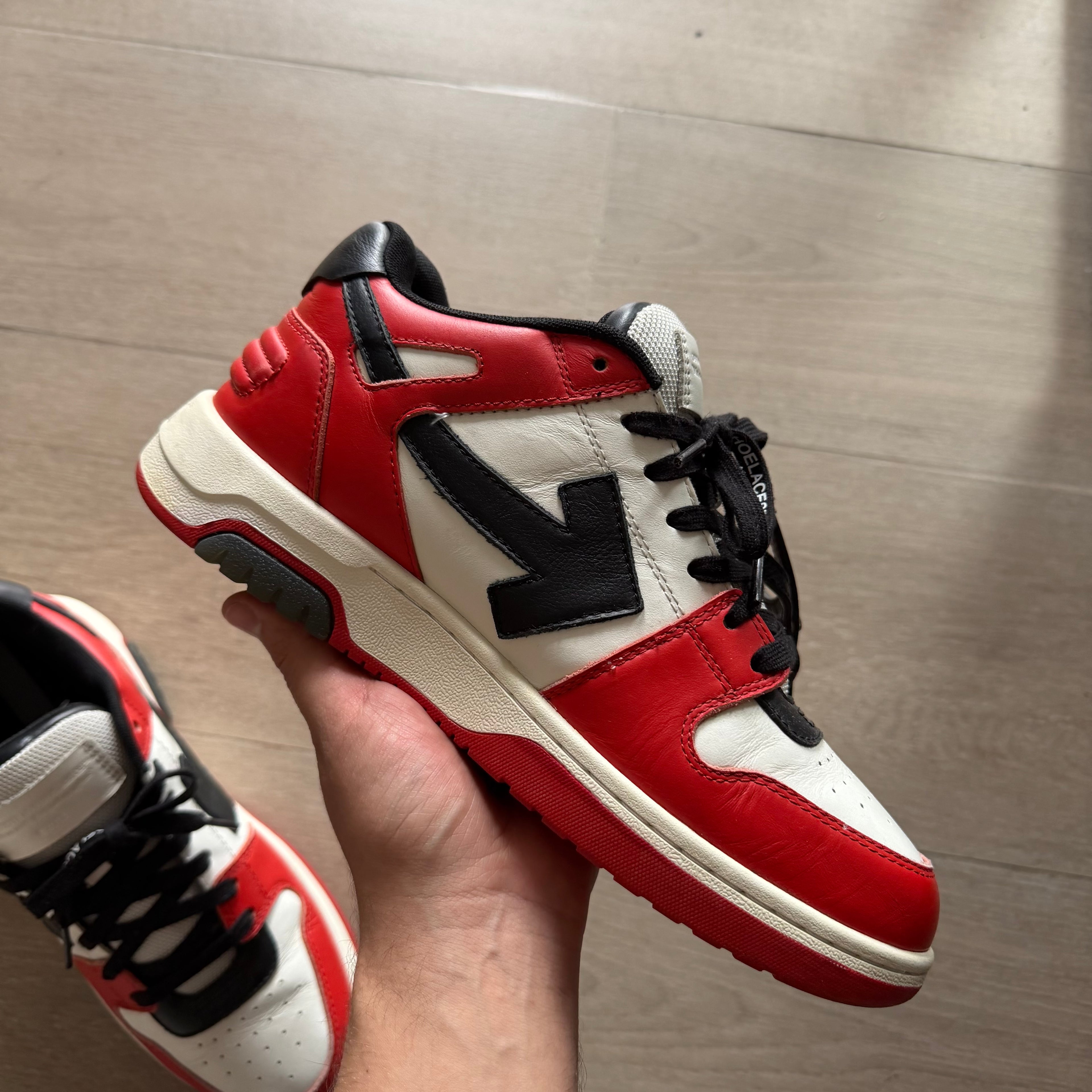 Off-White Out Of Office OOO Low Top Sneakers Red/Black