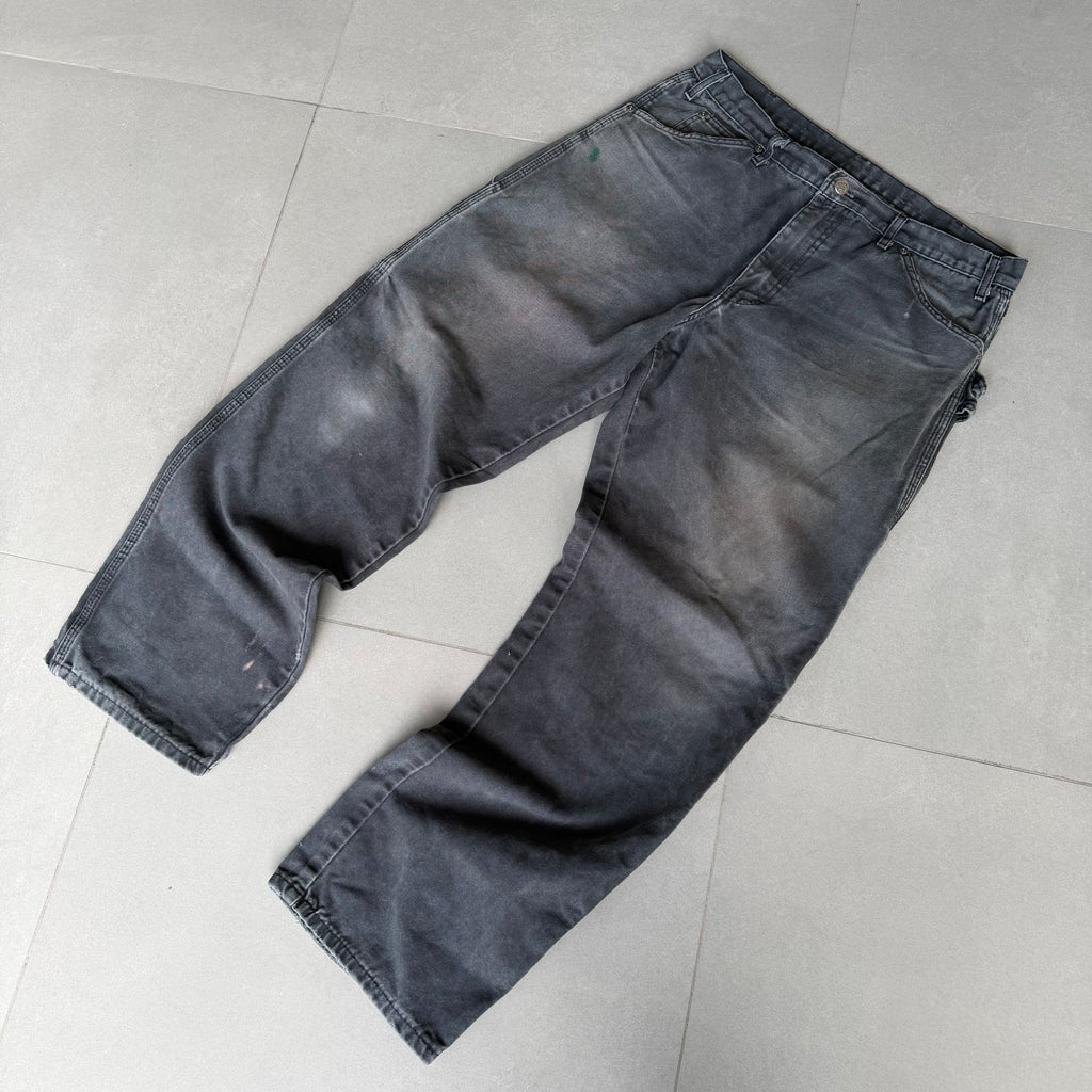 2000s Faded Dickies Carpenter Pants Black