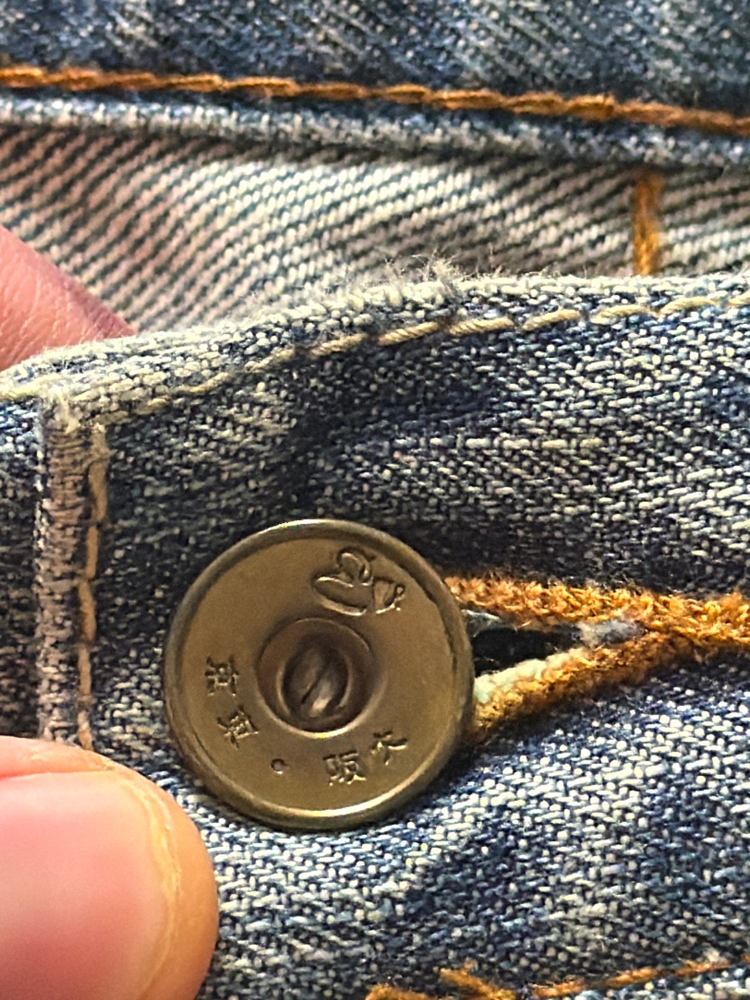 Evisu Sashiko Patch Denim Vintage Blue Jeans