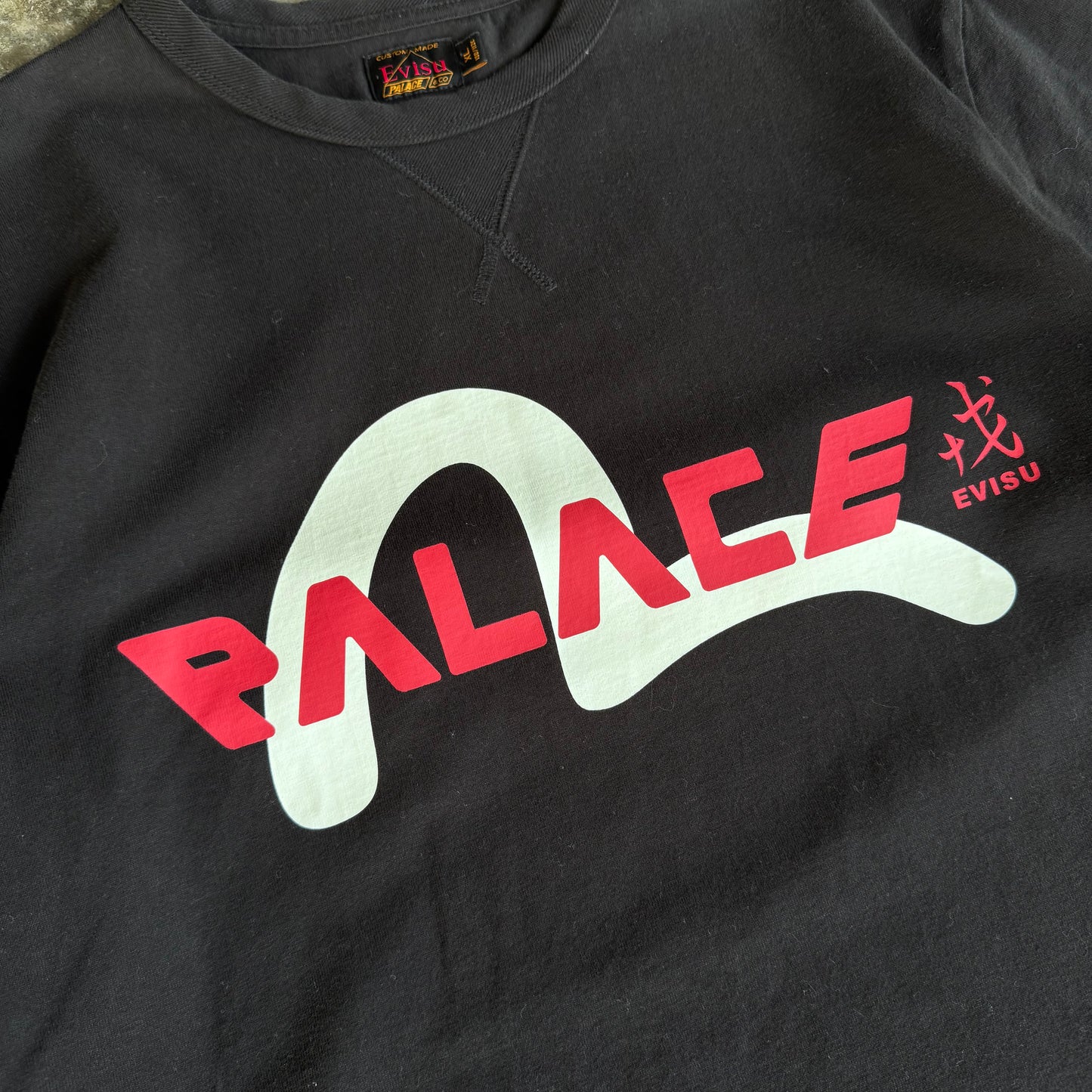 Palace x Evisu Logo Tee Black