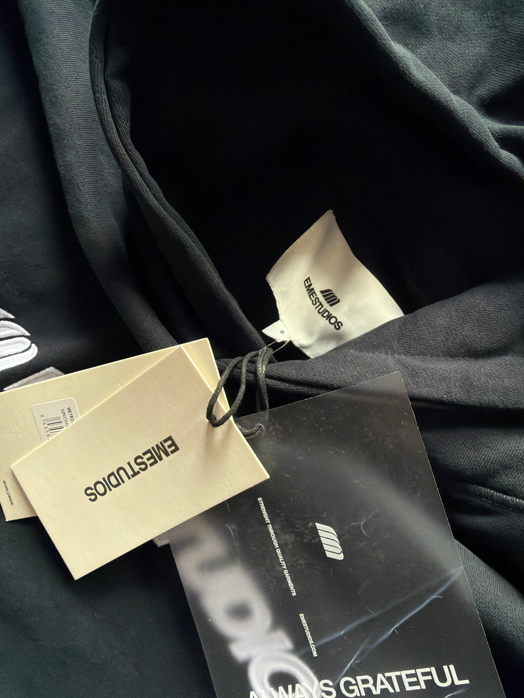 Eme Studios Metro Navy Oversized Hoodie (S)