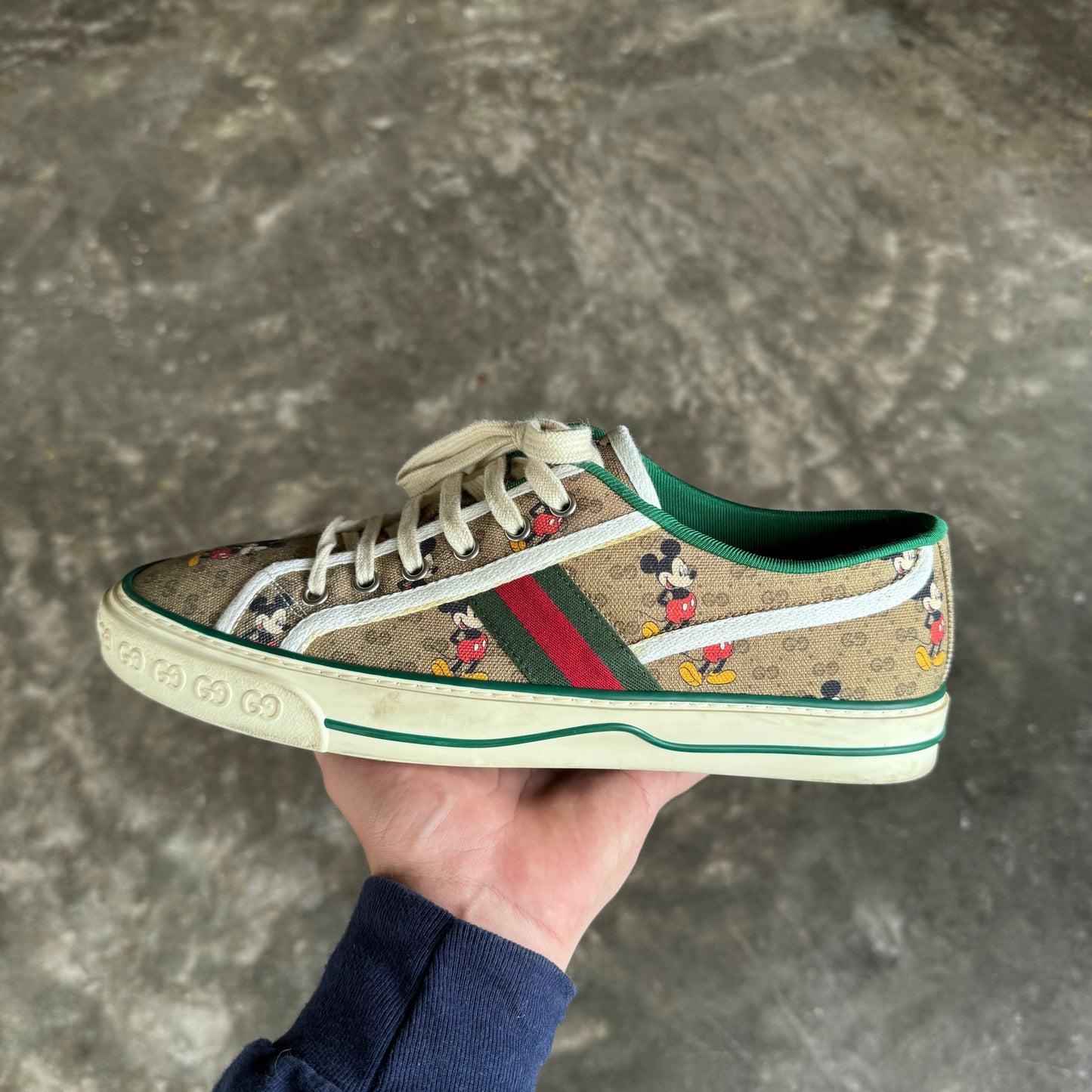 Gucci Disney Tennis 1977 Shoes Mickey Mouse GG Canvas Limited Edition