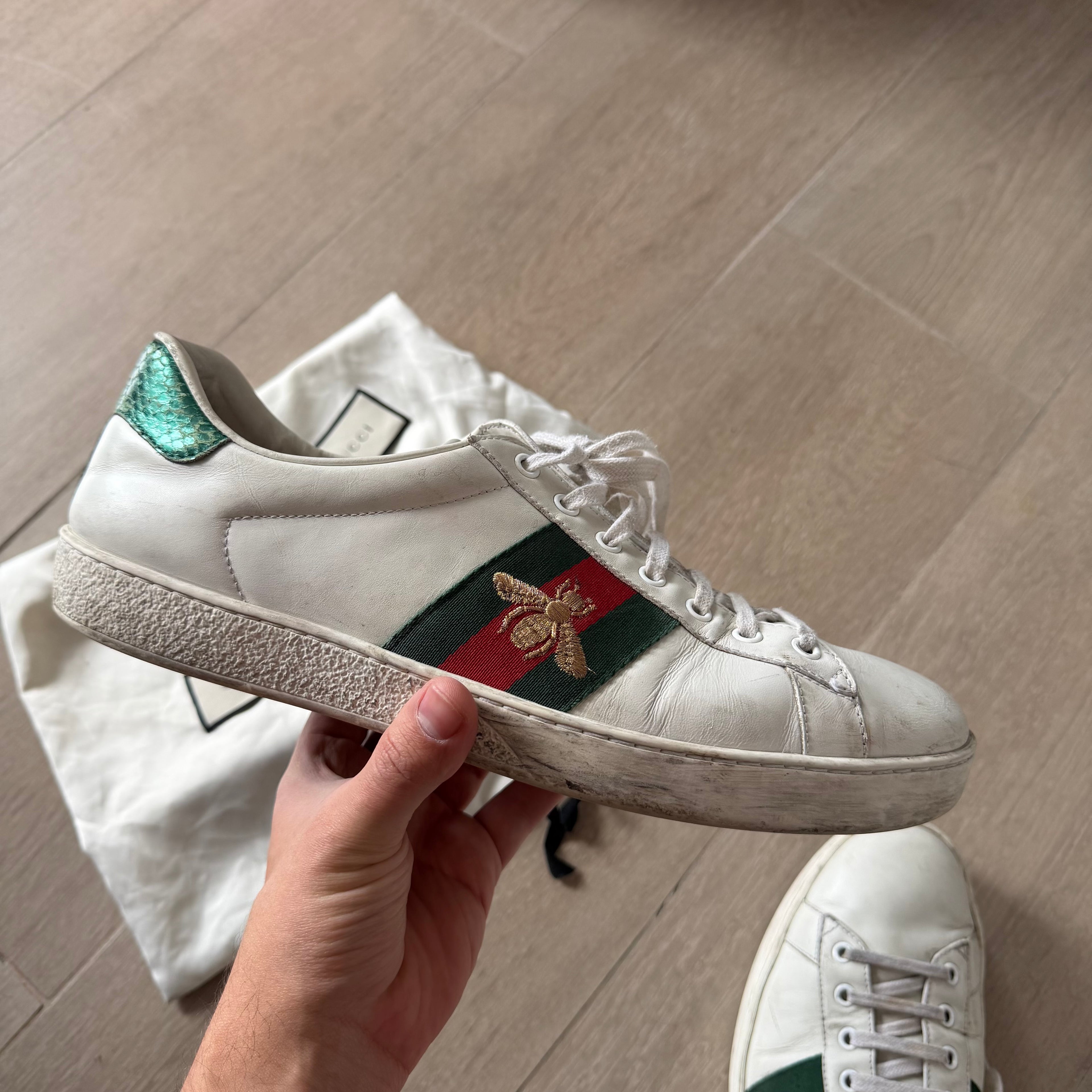 Gucci Ace Bee Sneakers White