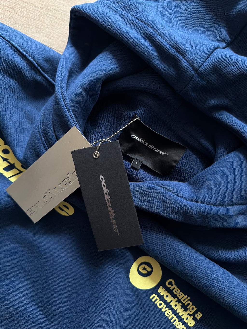 Cold Culture Playing Horse Hoodie Nautical Blue (L)