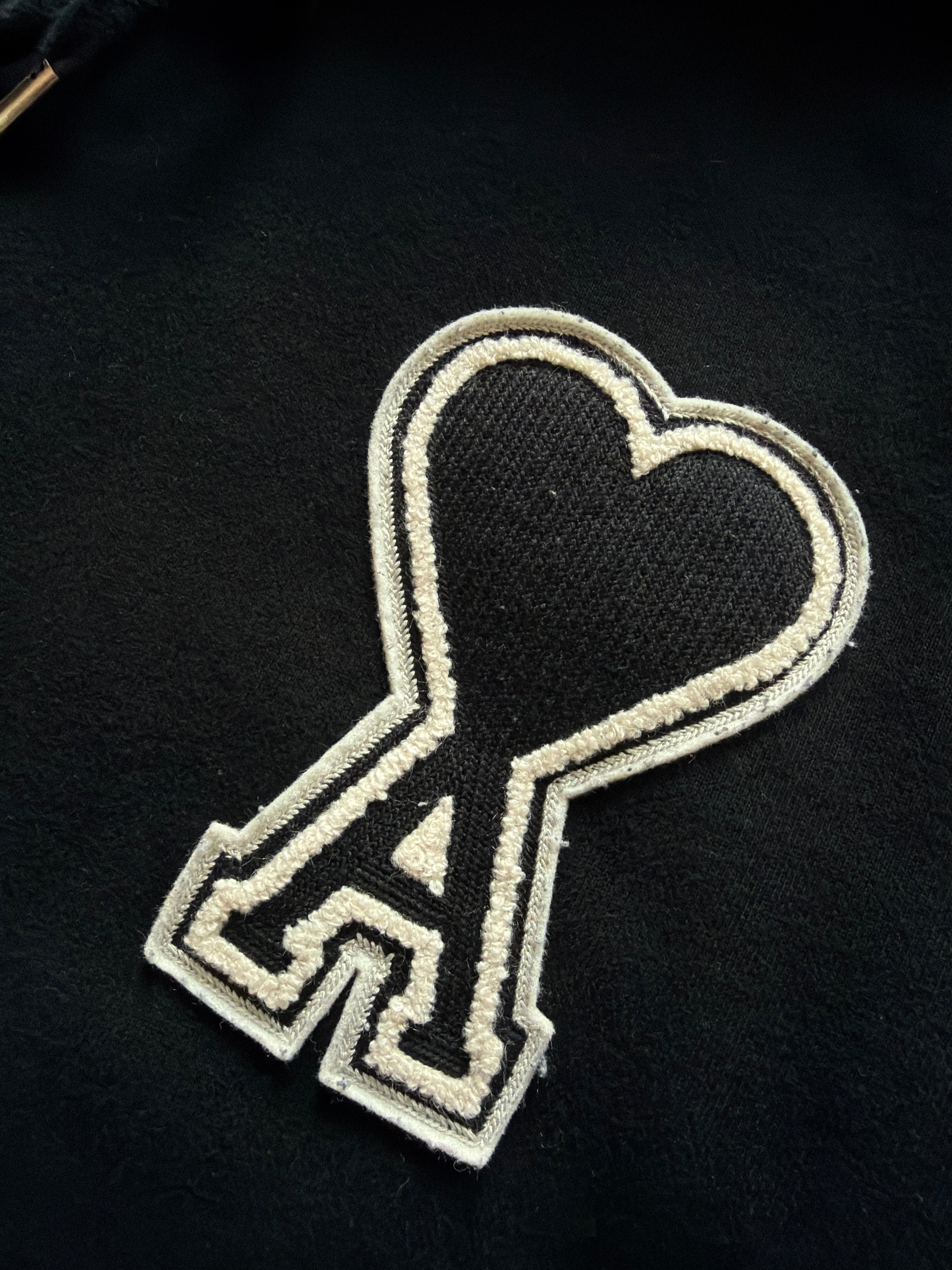 AMI Paris De Coeur Big Logo Hoodie Black