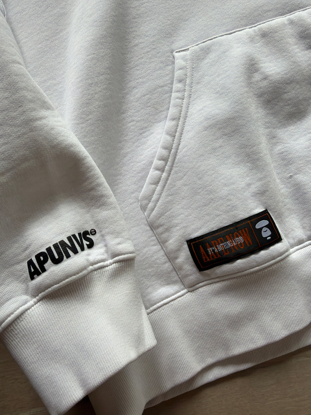 AAPE By a Bathing Ape Rhinestone-Ogo Cotton-Bend Hoodie