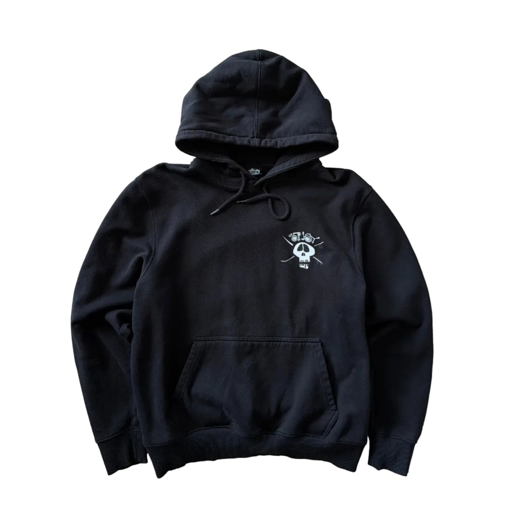 Stüssy Surf Skate Skull Hoodie Black